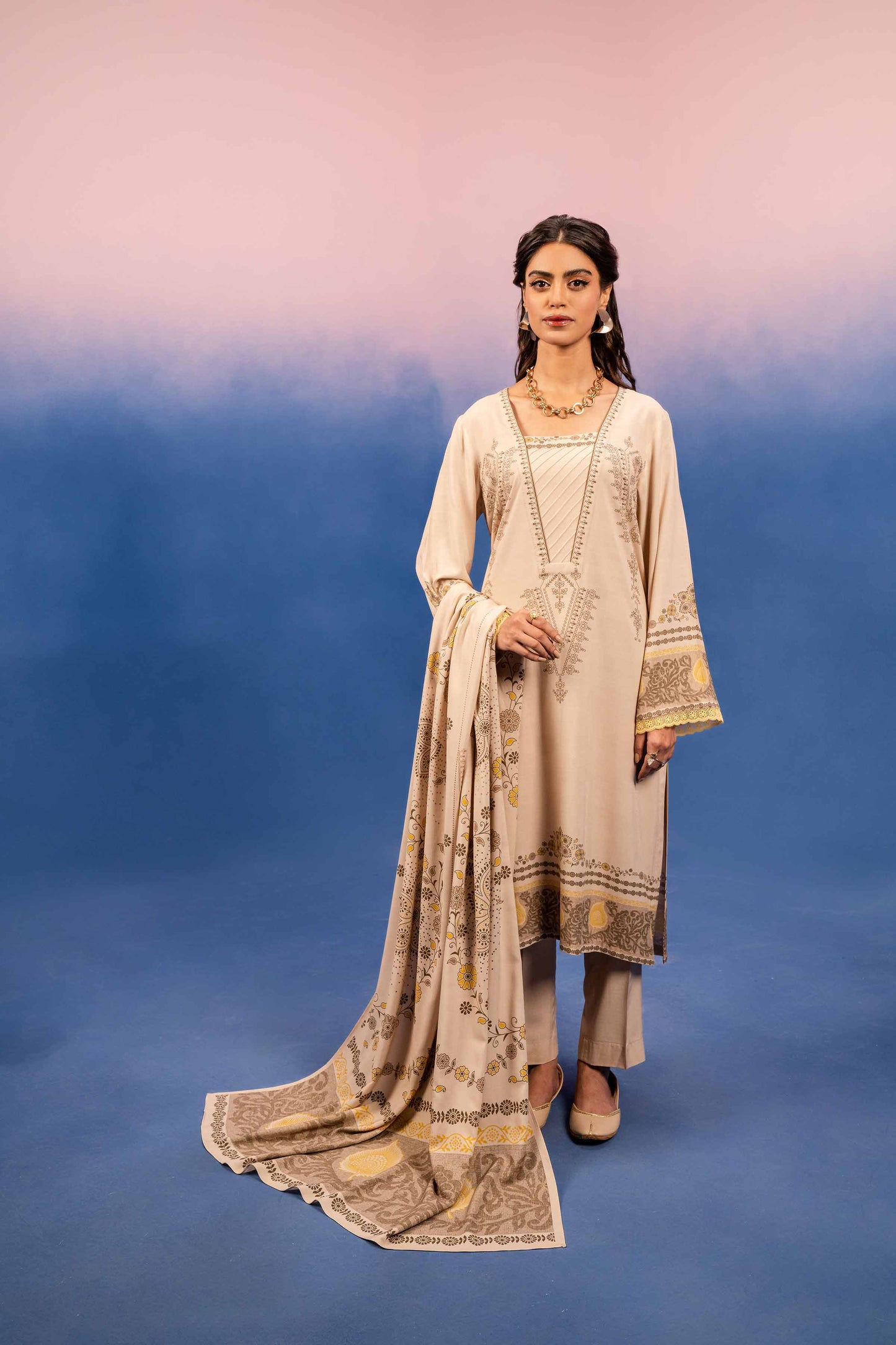 Nishat Linen - 3 Piece - Digital Printed Suit - 42303199