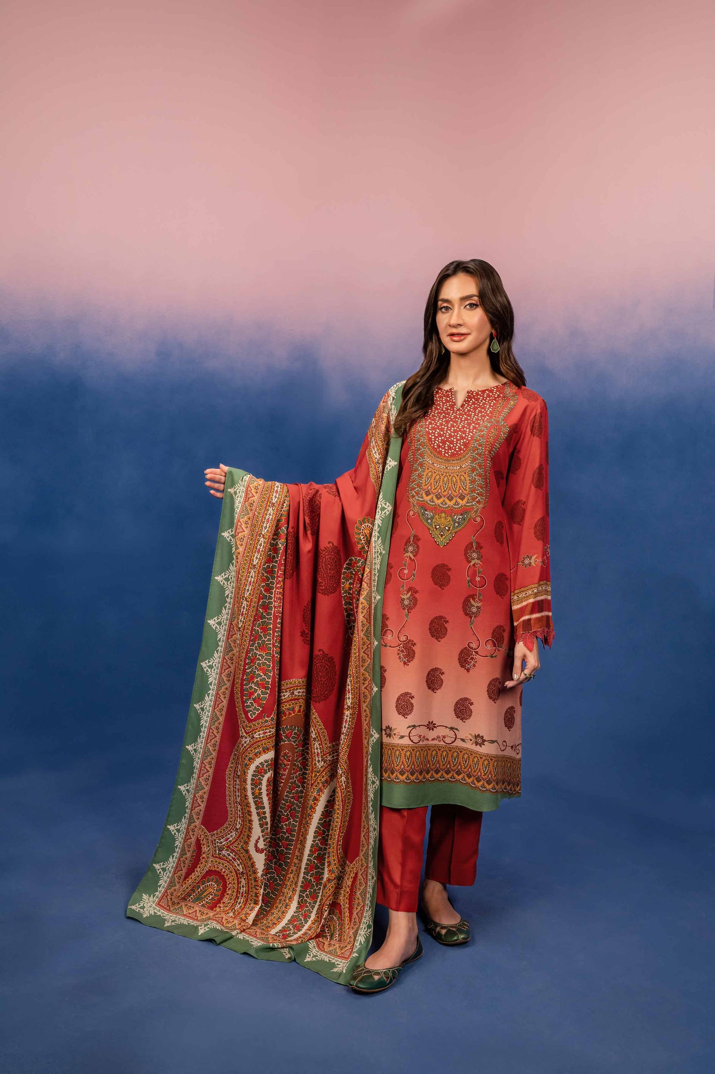 Nishat Linen - 3 Piece - Digital Printed Suit - 42303200