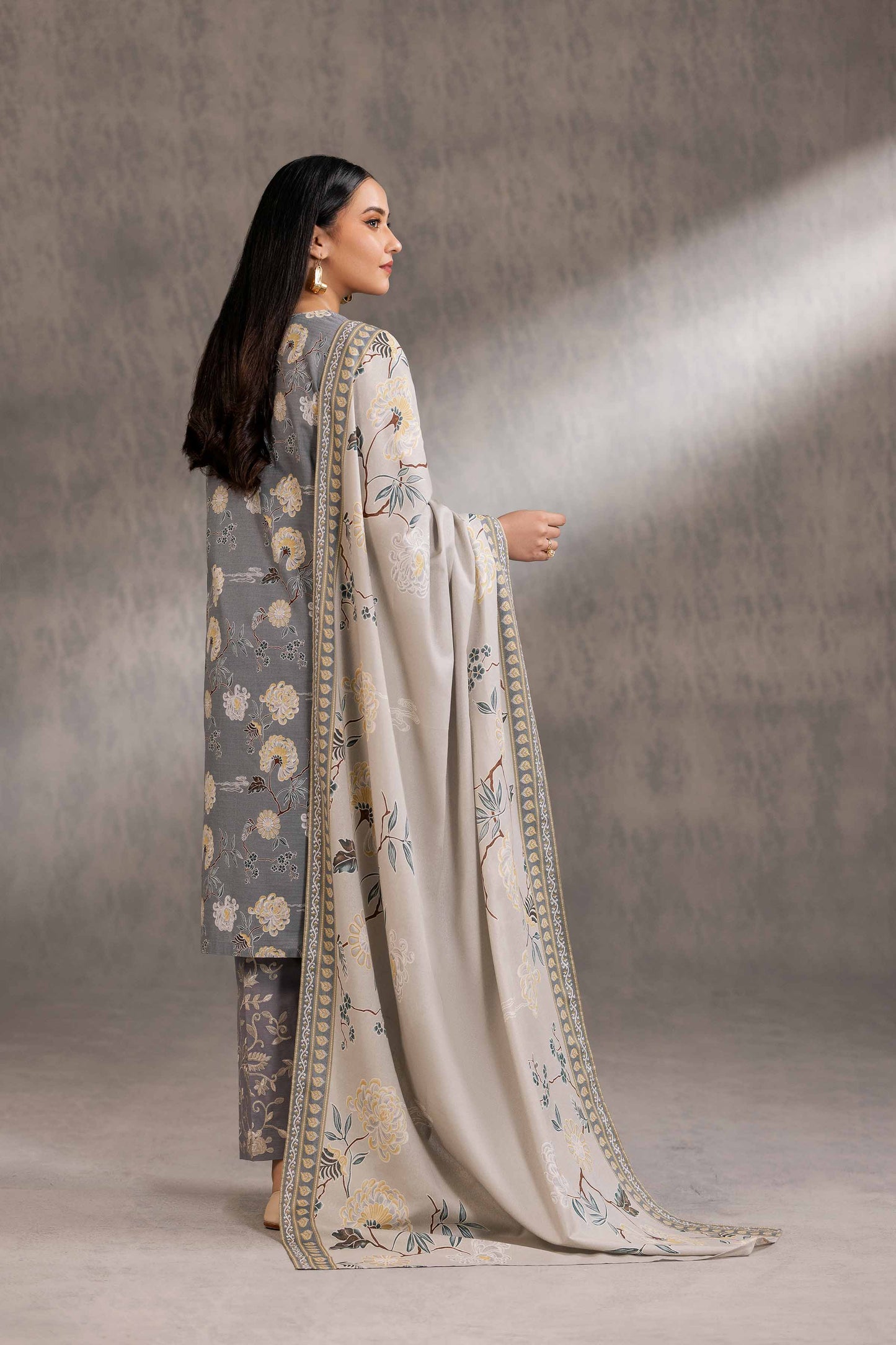 Nishat Linen - 3 Piece - Printed Embroidered Suit - 42303211