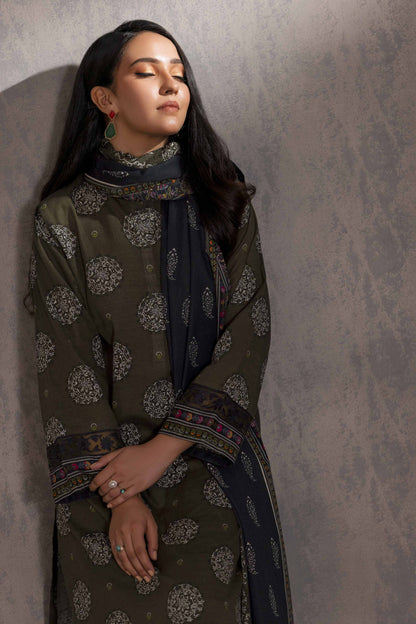 Nishat Linen - 3 Piece - Printed Embroidered Suit - 42303212