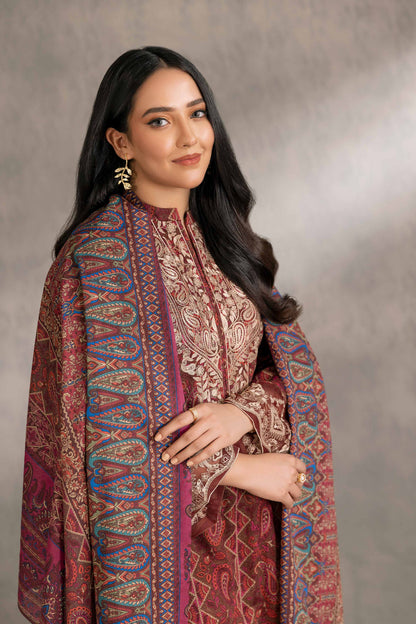 Nishat Linen - 3 Piece - Printed Embroidered Suit - 42303213