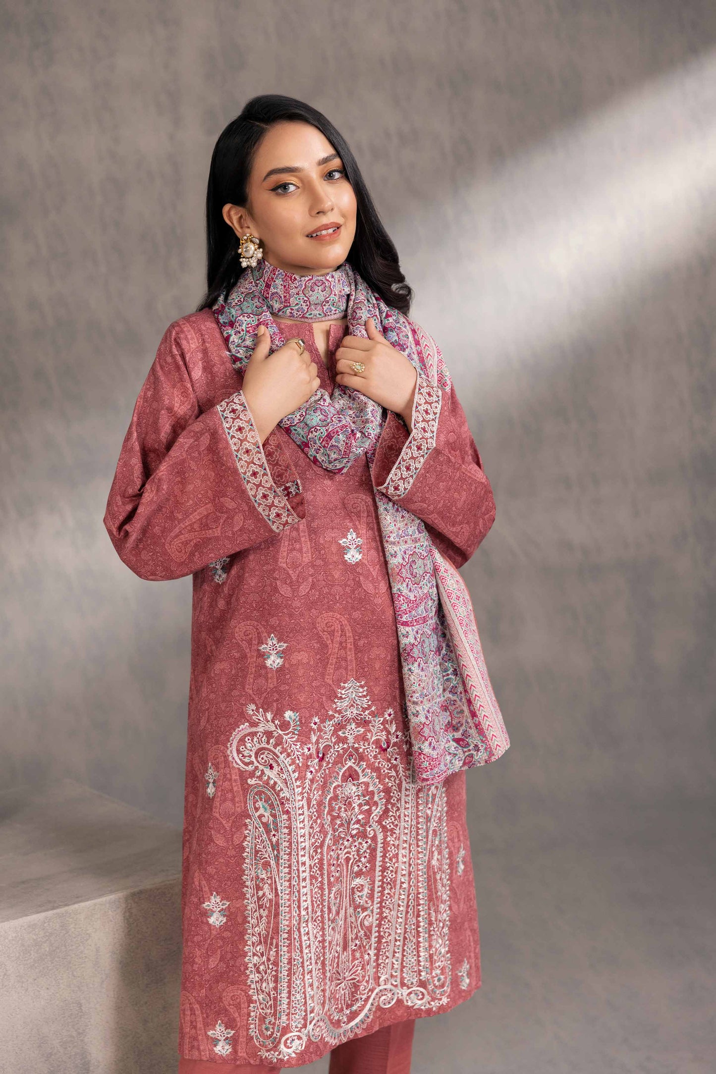 Nishat Linen - 3 Piece - Printed Embroidered Suit - 42303214