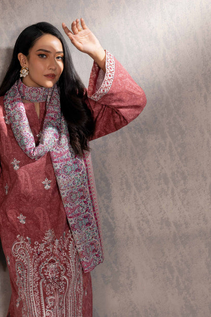 Nishat Linen - 3 Piece - Printed Embroidered Suit - 42303214