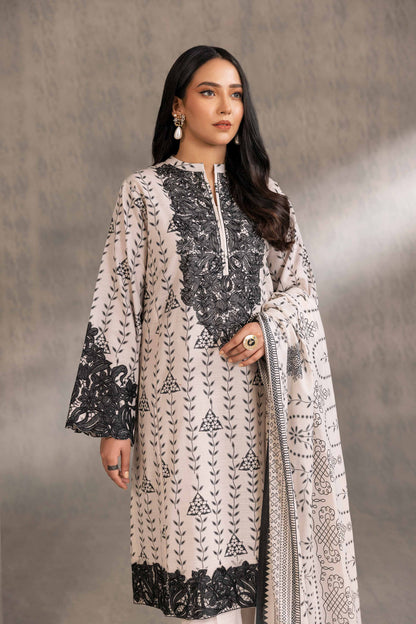 Nishat Linen - 3 Piece - Printed Embroidered Suit - 42303215