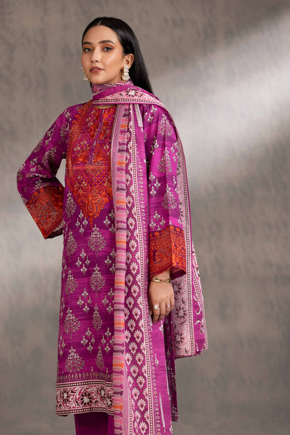 Nishat Linen - 3 Piece - Printed Embroidered Suit - 42303218