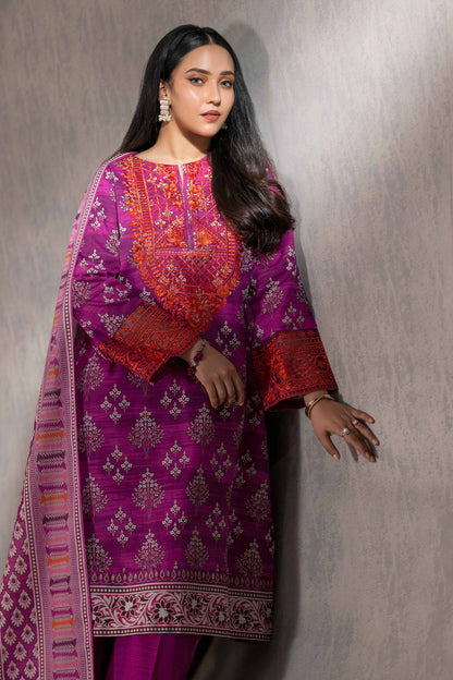 Nishat Linen - 3 Piece - Printed Embroidered Suit - 42303218