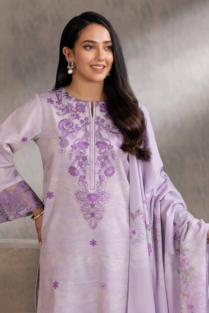 Nishat Linen - 3 Piece - Printed Embroidered Suit - 42303219