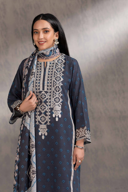 Nishat Linen - 3 Piece - Printed Embroidered Suit - 42303220