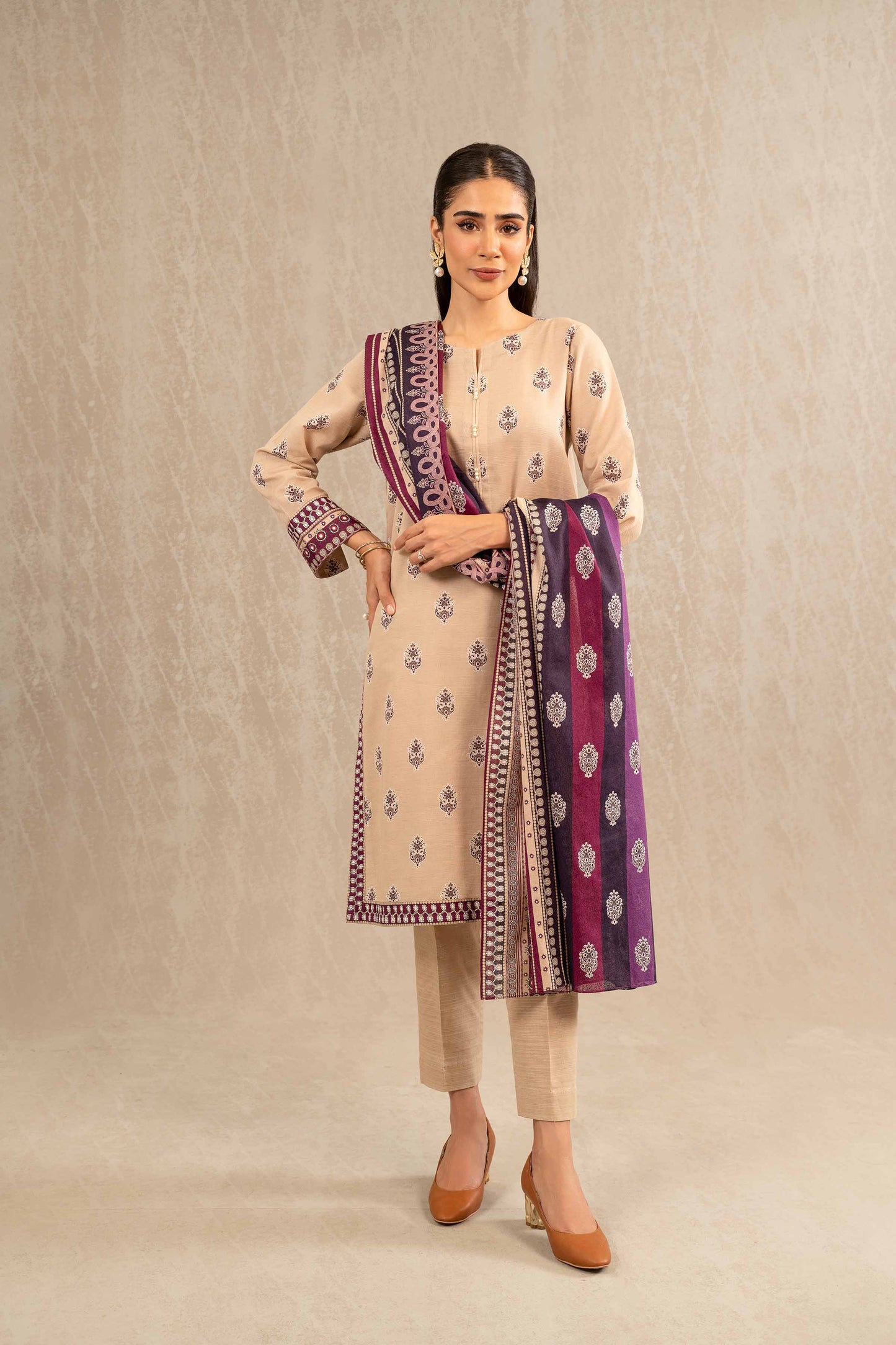 Nishat Linen - 3 Piece - Printed Suit - 42303223