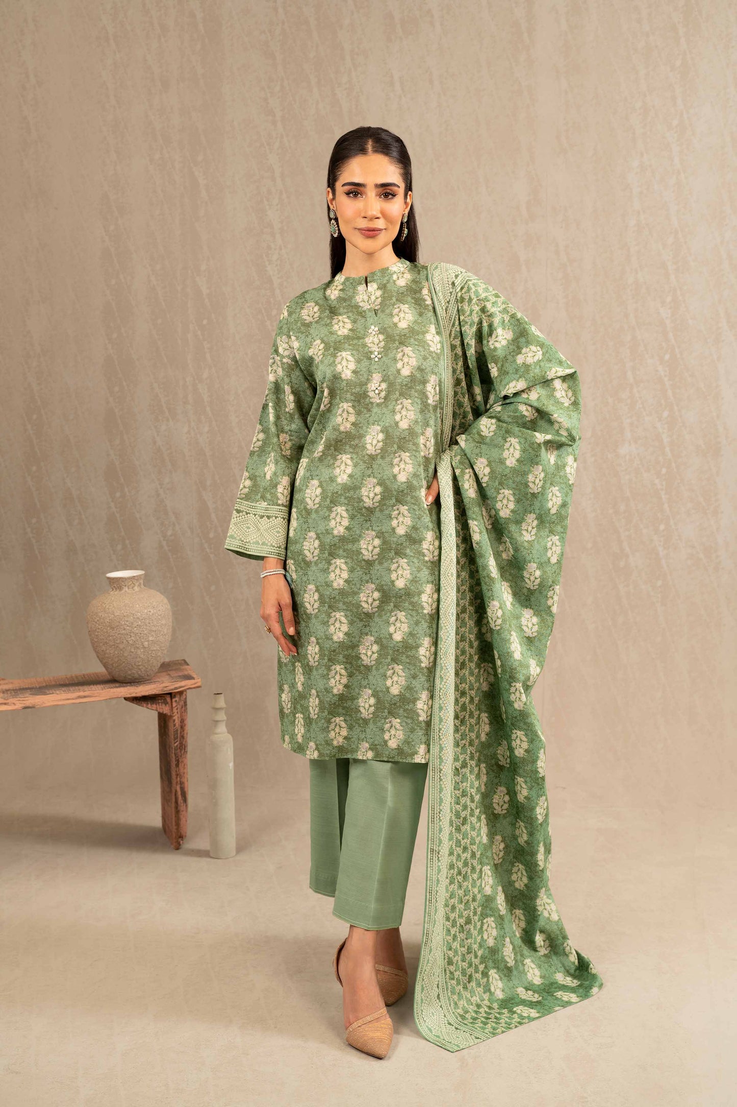 Nishat Linen - 3 Piece - Printed Suit - 42303231