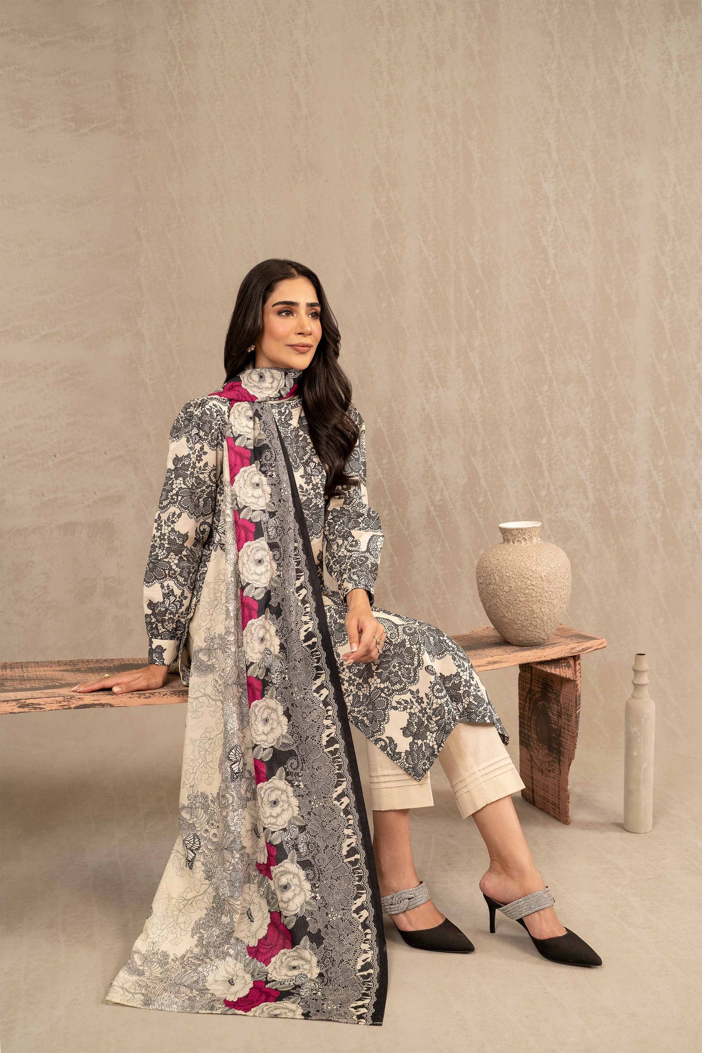 Nishat Linen - 3 Piece - Printed Suit - 42303232