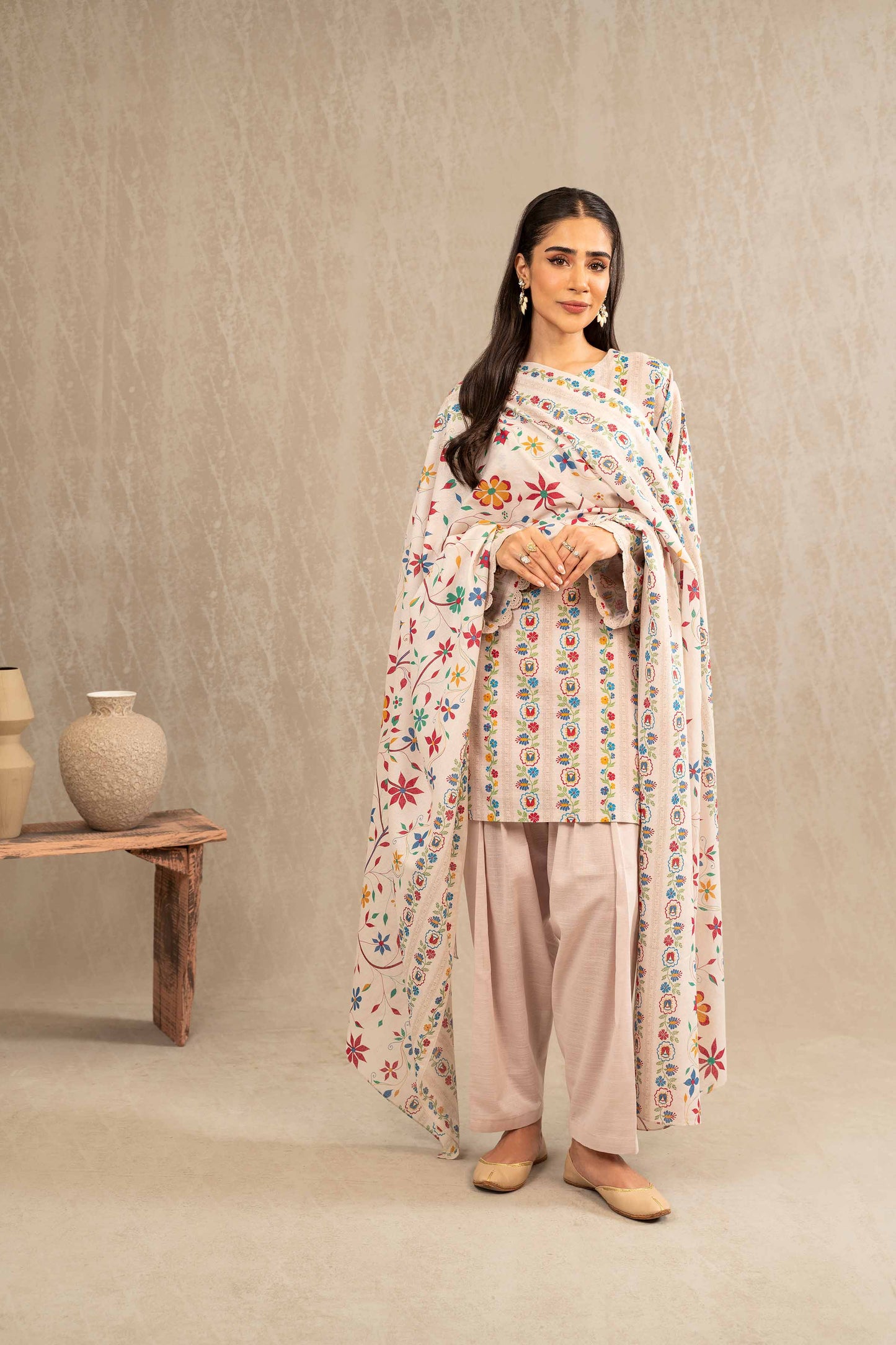 Nishat Linen - 3 Piece - Printed Suit - 42303233