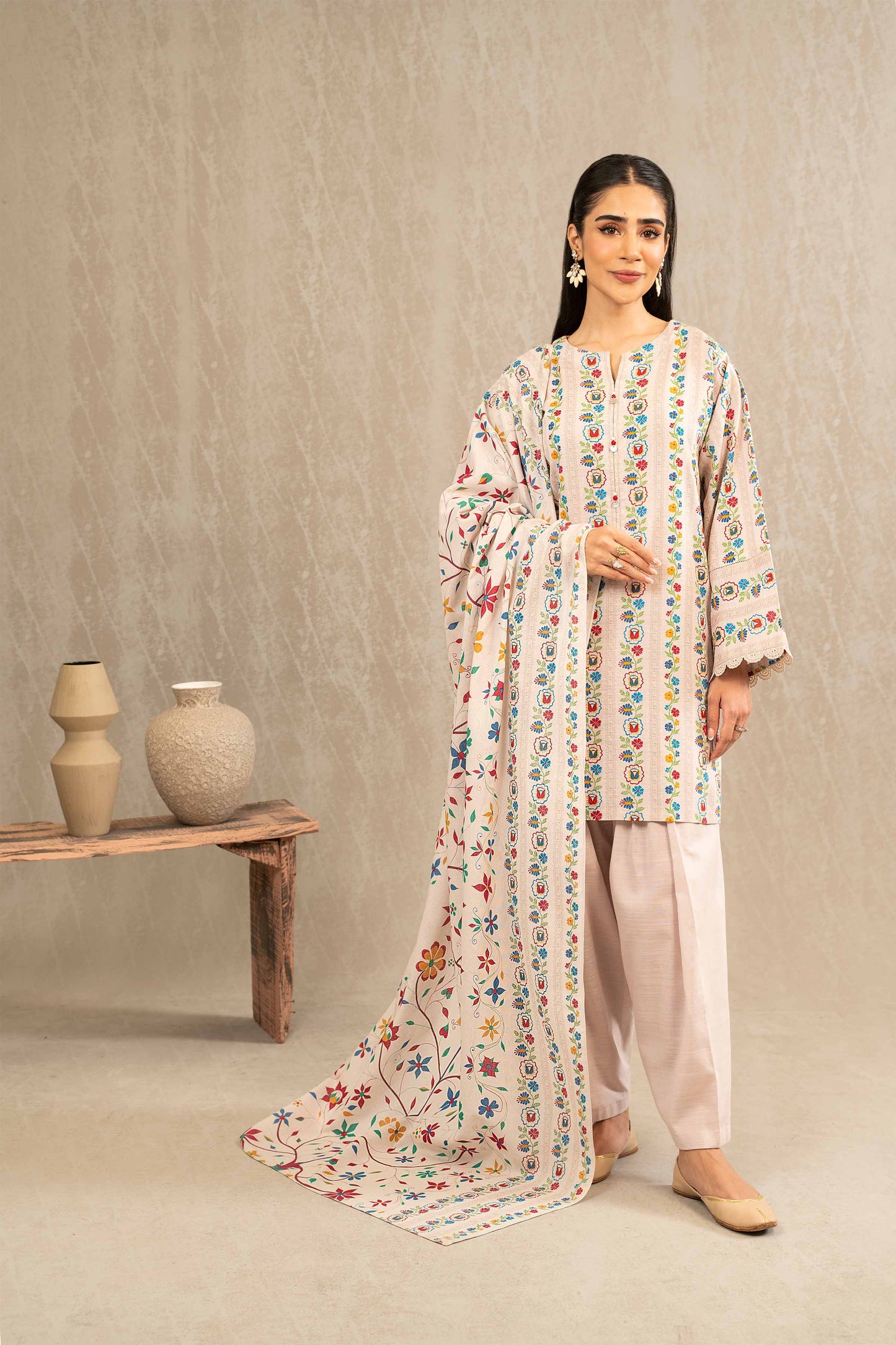 Nishat Linen - 3 Piece - Printed Suit - 42303233