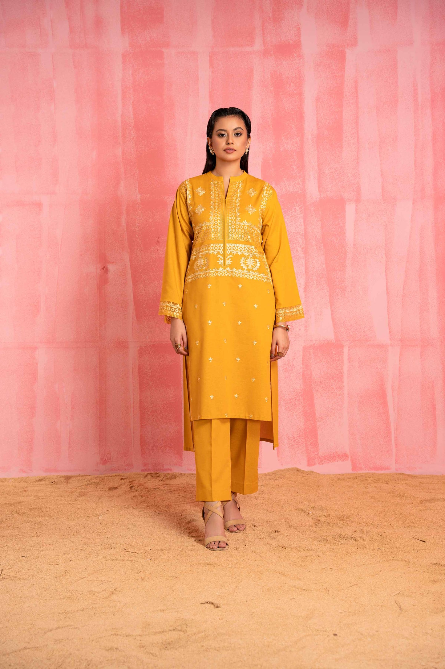 Nishat Linen - 2 Piece - Dyed Embroidered Suit - 42303241