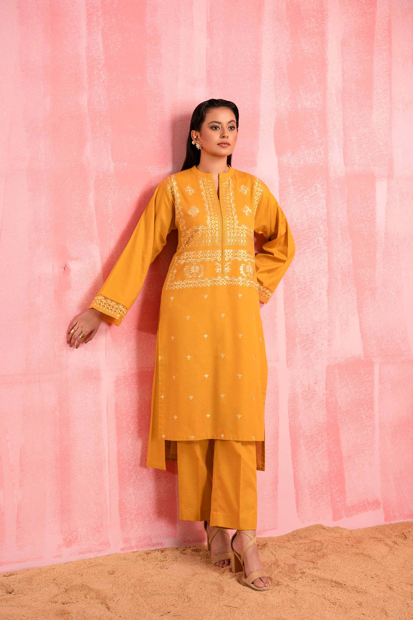 Nishat Linen - 2 Piece - Dyed Embroidered Suit - 42303241