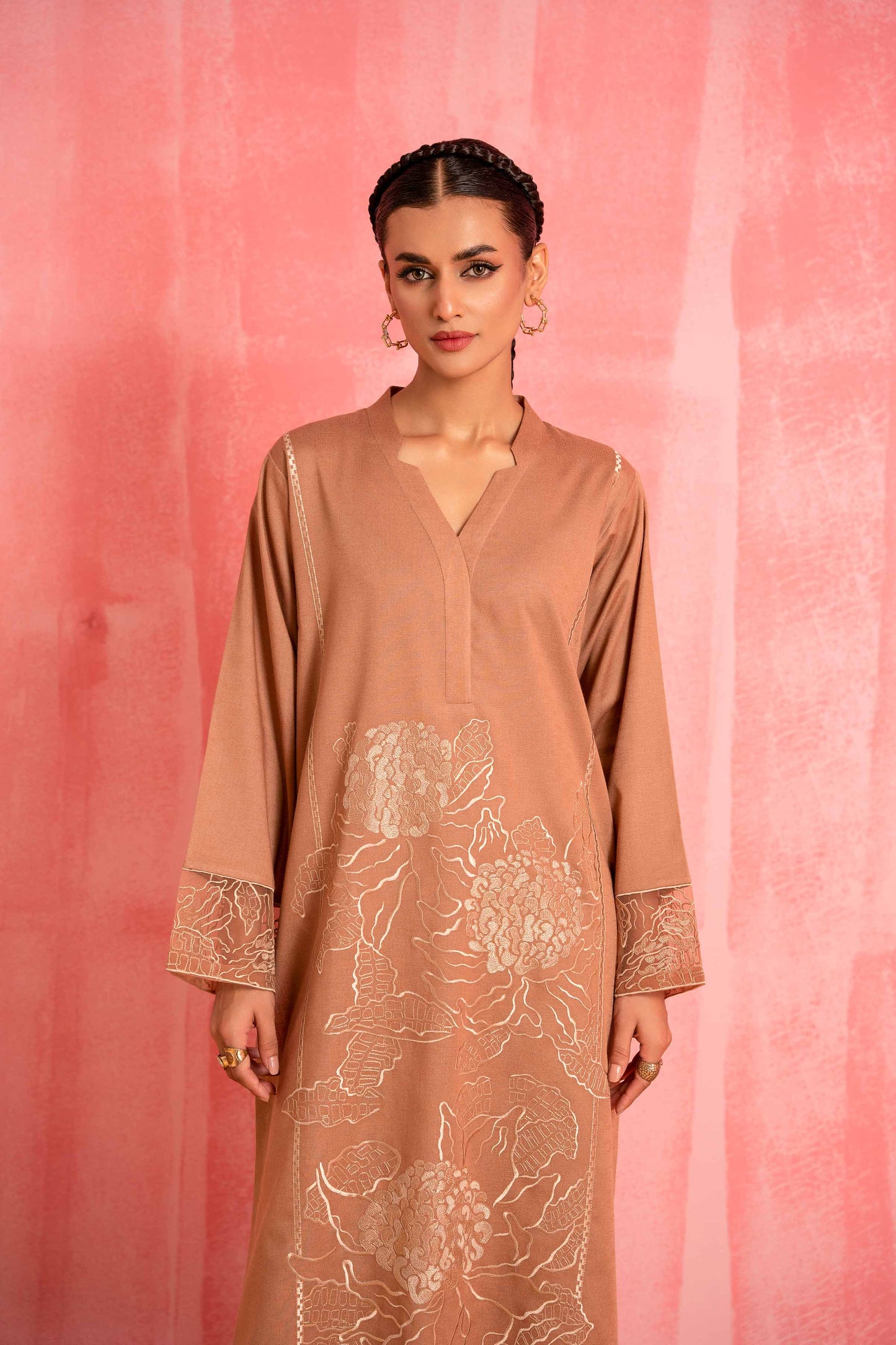 Nishat Linen - 2 Piece - Dyed Embroidered Suit - 42303244