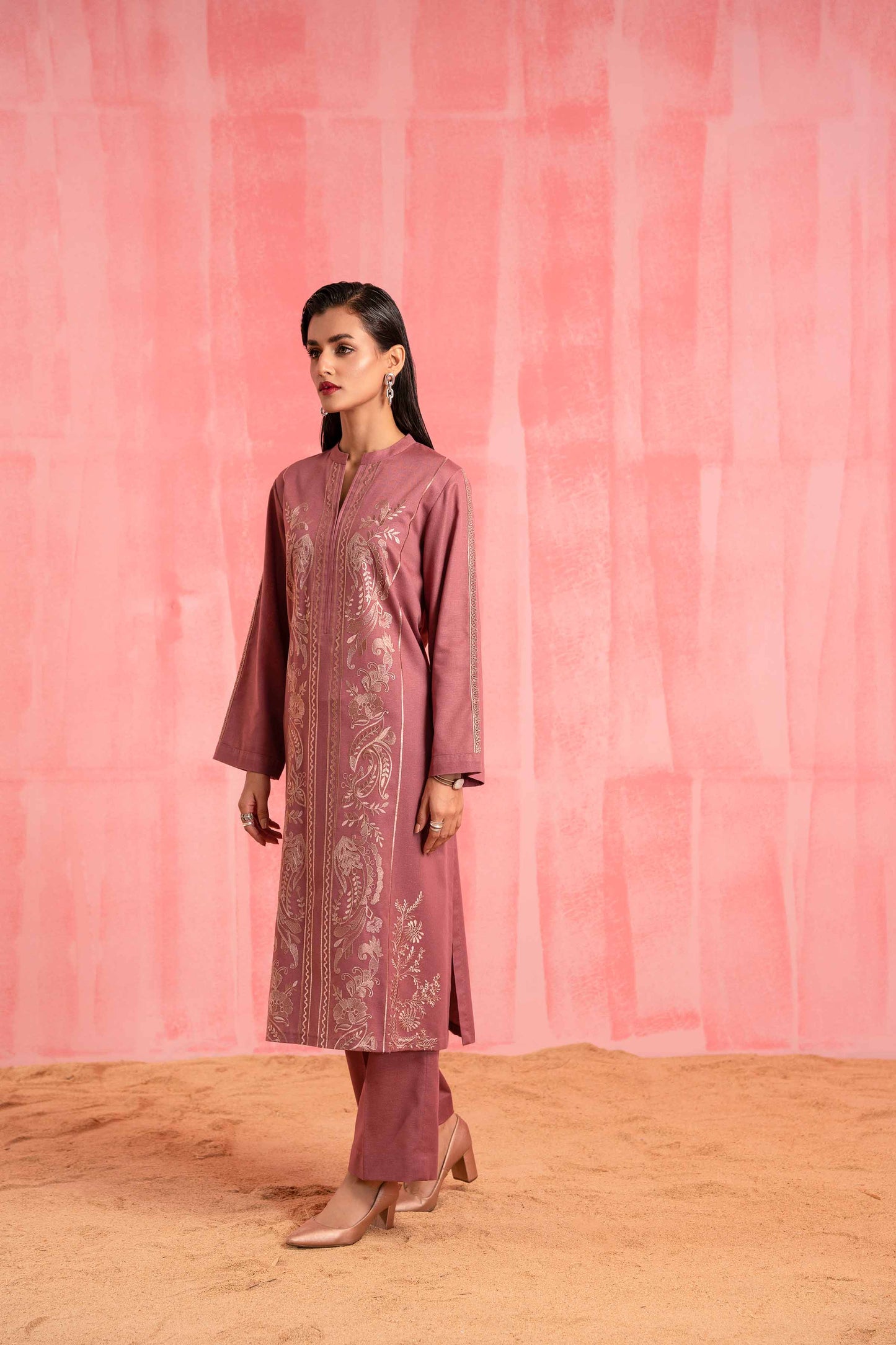 Nishat Linen - 2 Piece - Dyed Embroidered Suit - 42303246