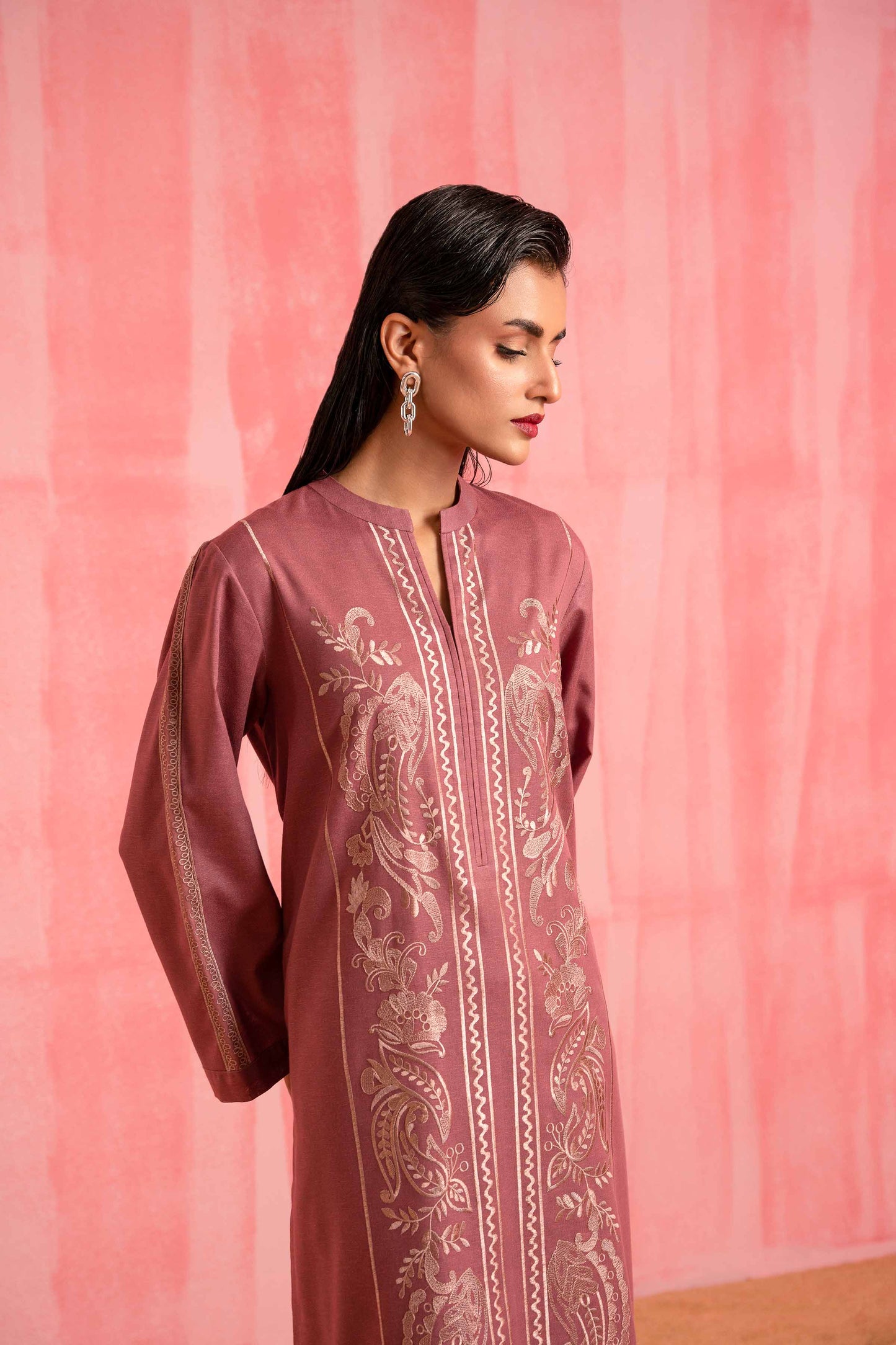 Nishat Linen - 2 Piece - Dyed Embroidered Suit - 42303246