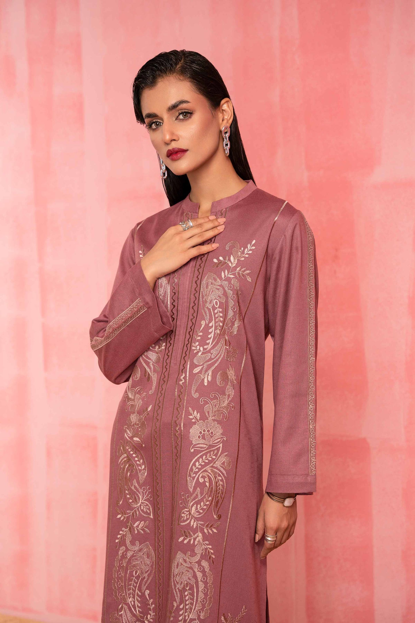 Nishat Linen - 2 Piece - Dyed Embroidered Suit - 42303246