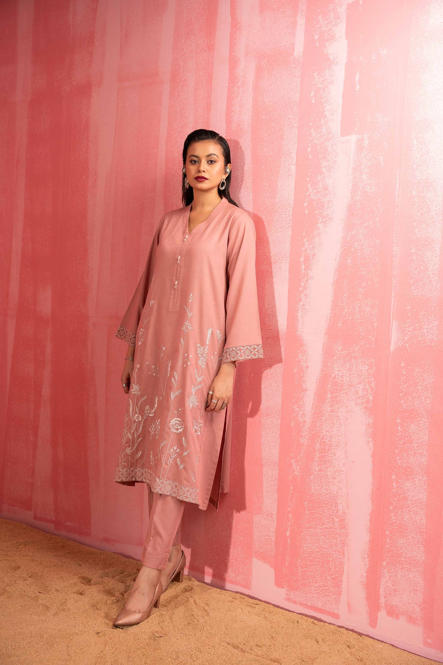 Nishat Linen - 2 Piece - Dyed Embroidered Suit - 42303247