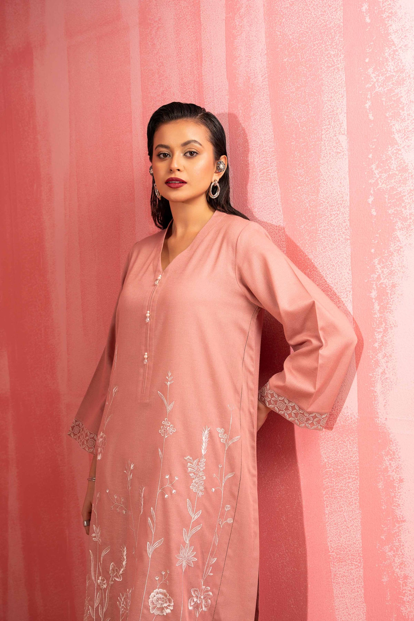 Nishat Linen - 2 Piece - Dyed Embroidered Suit - 42303247