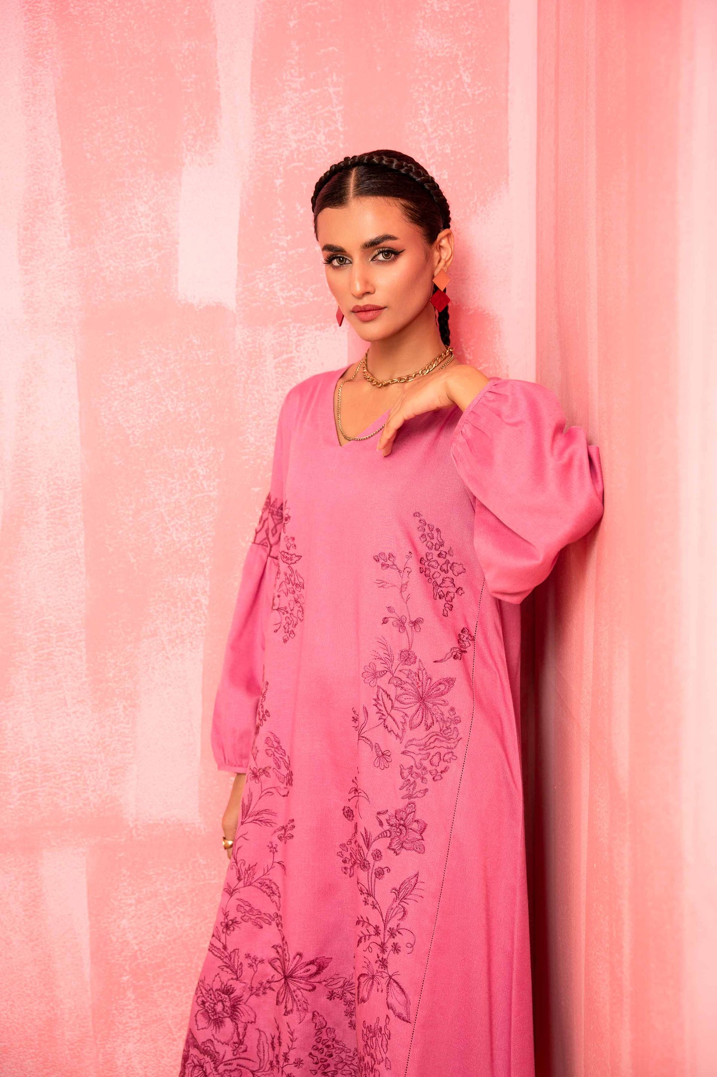 Nishat Linen - 2 Piece - Dyed Embroidered Suit - 42303248