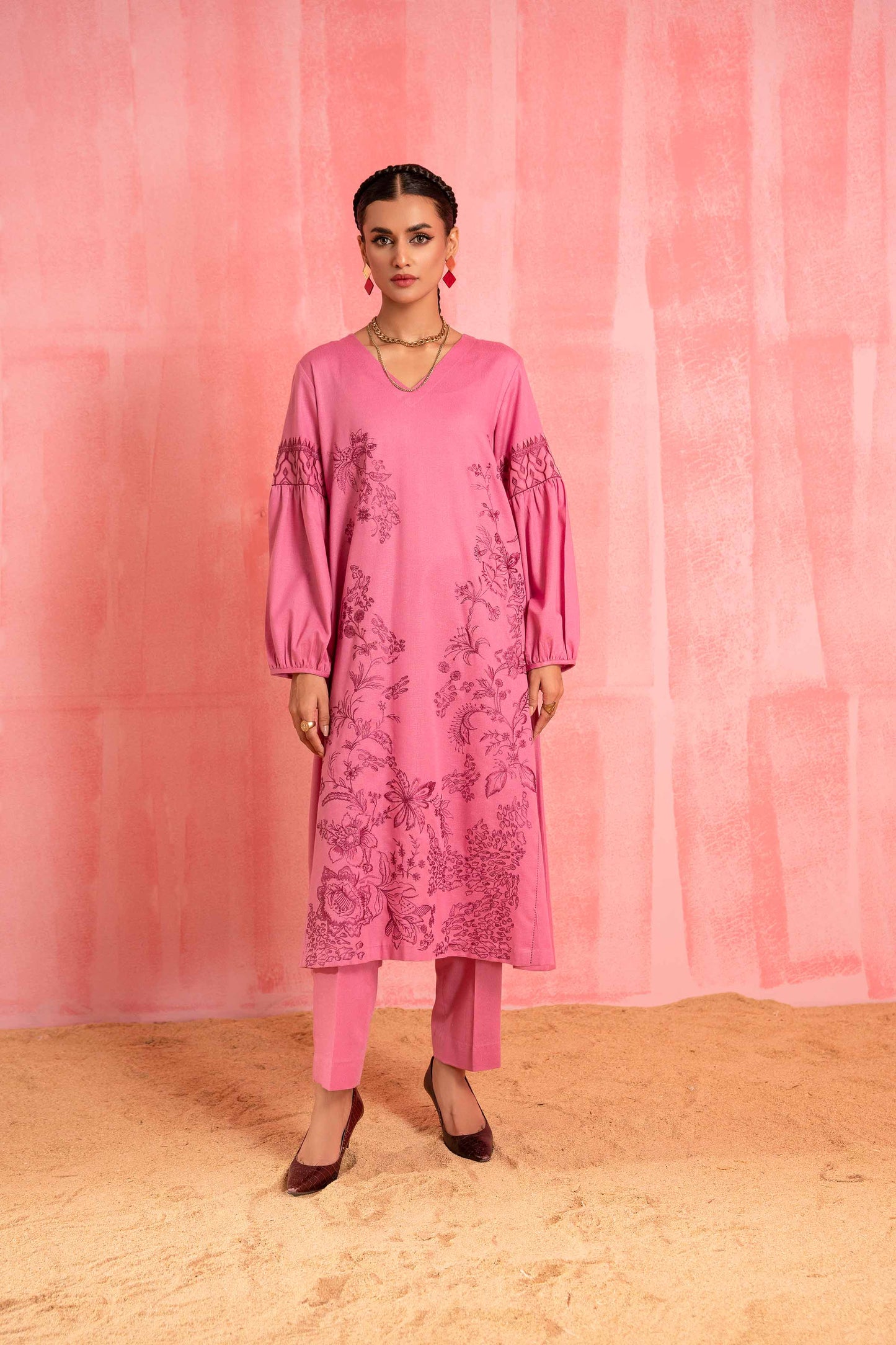 Nishat Linen - 2 Piece - Dyed Embroidered Suit - 42303248