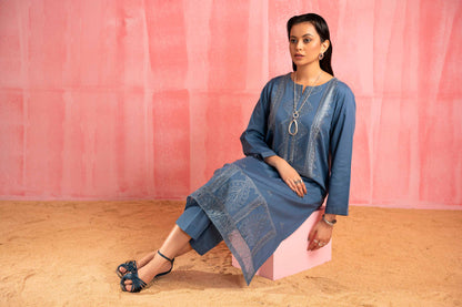 Nishat Linen - 2 Piece - Dyed Embroidered Suit - 42303249