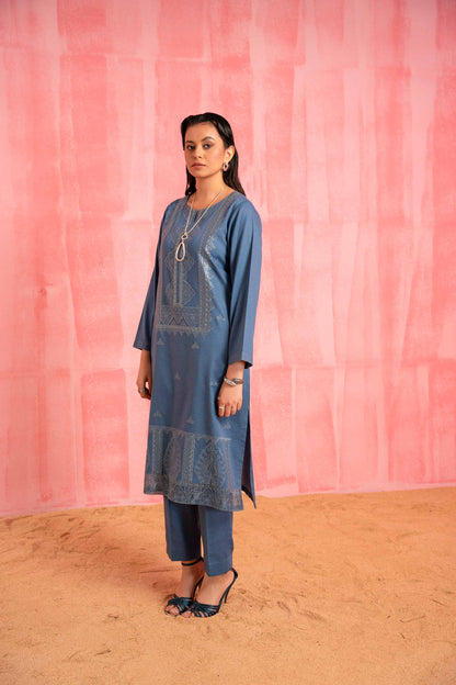 Nishat Linen - 2 Piece - Dyed Embroidered Suit - 42303249