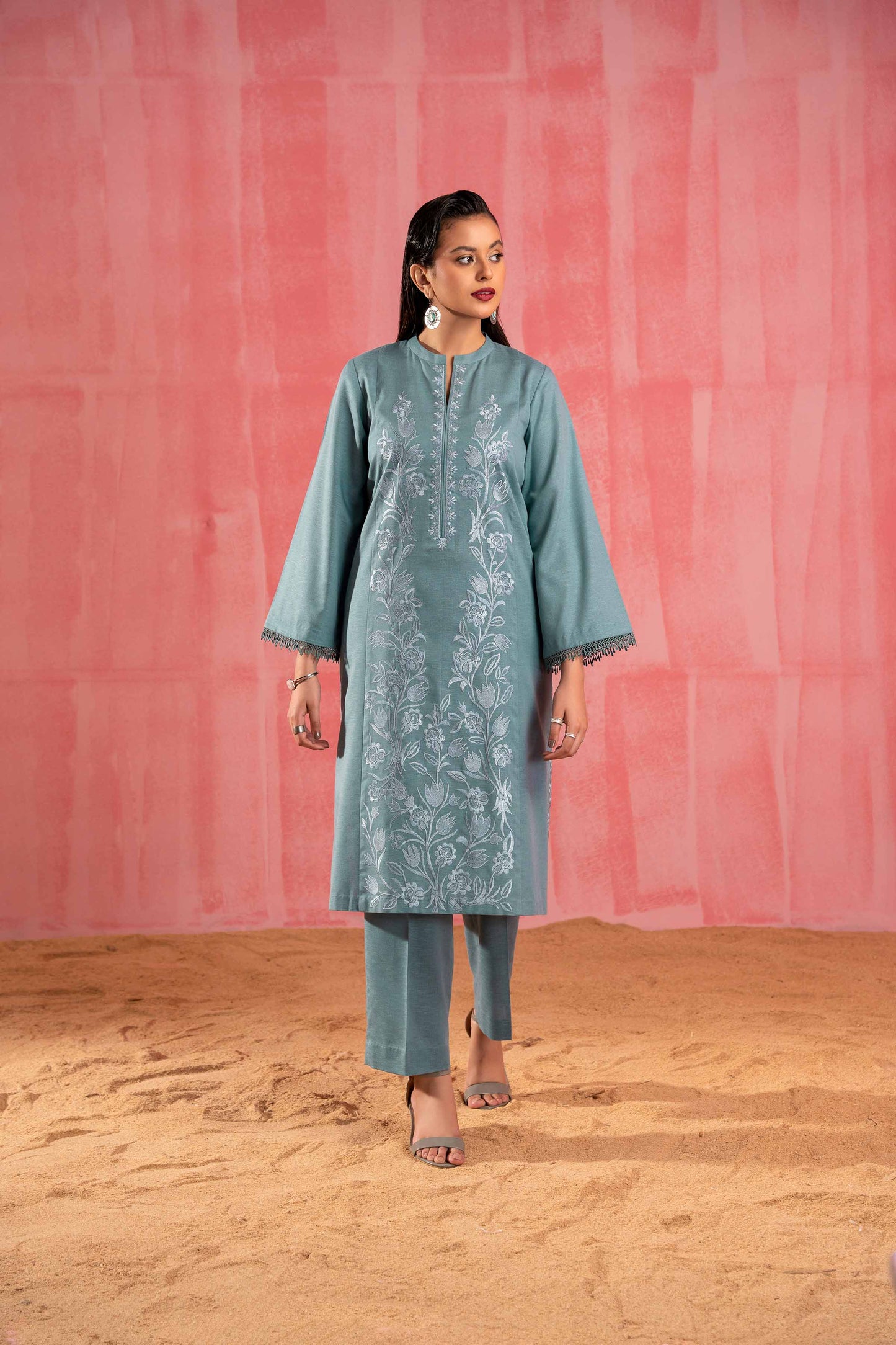 Nishat Linen - 2 Piece - Dyed Embroidered Suit - 42303251