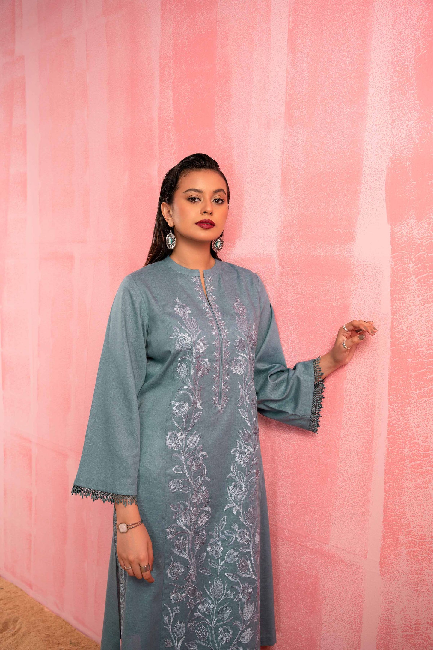 Nishat Linen - 2 Piece - Dyed Embroidered Suit - 42303251