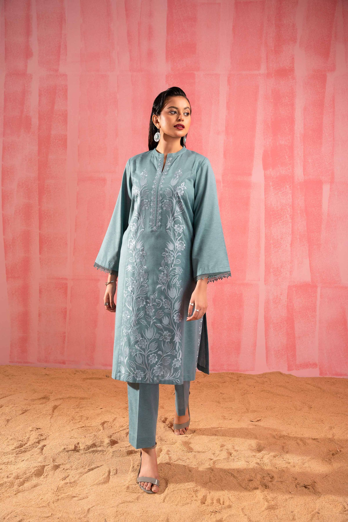 Nishat Linen - 2 Piece - Dyed Embroidered Suit - 42303251