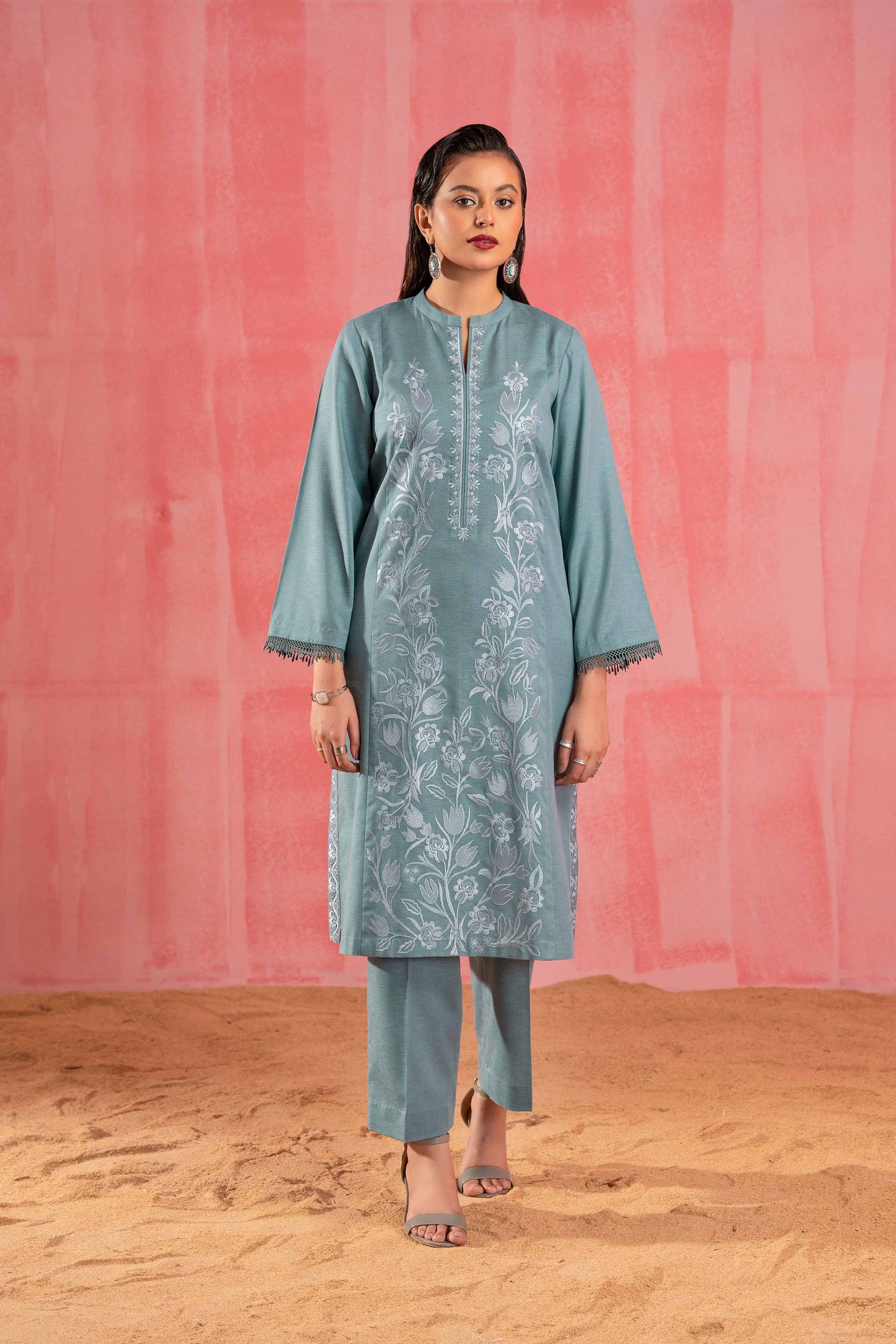 Nishat Linen - 2 Piece - Dyed Embroidered Suit - 42303251