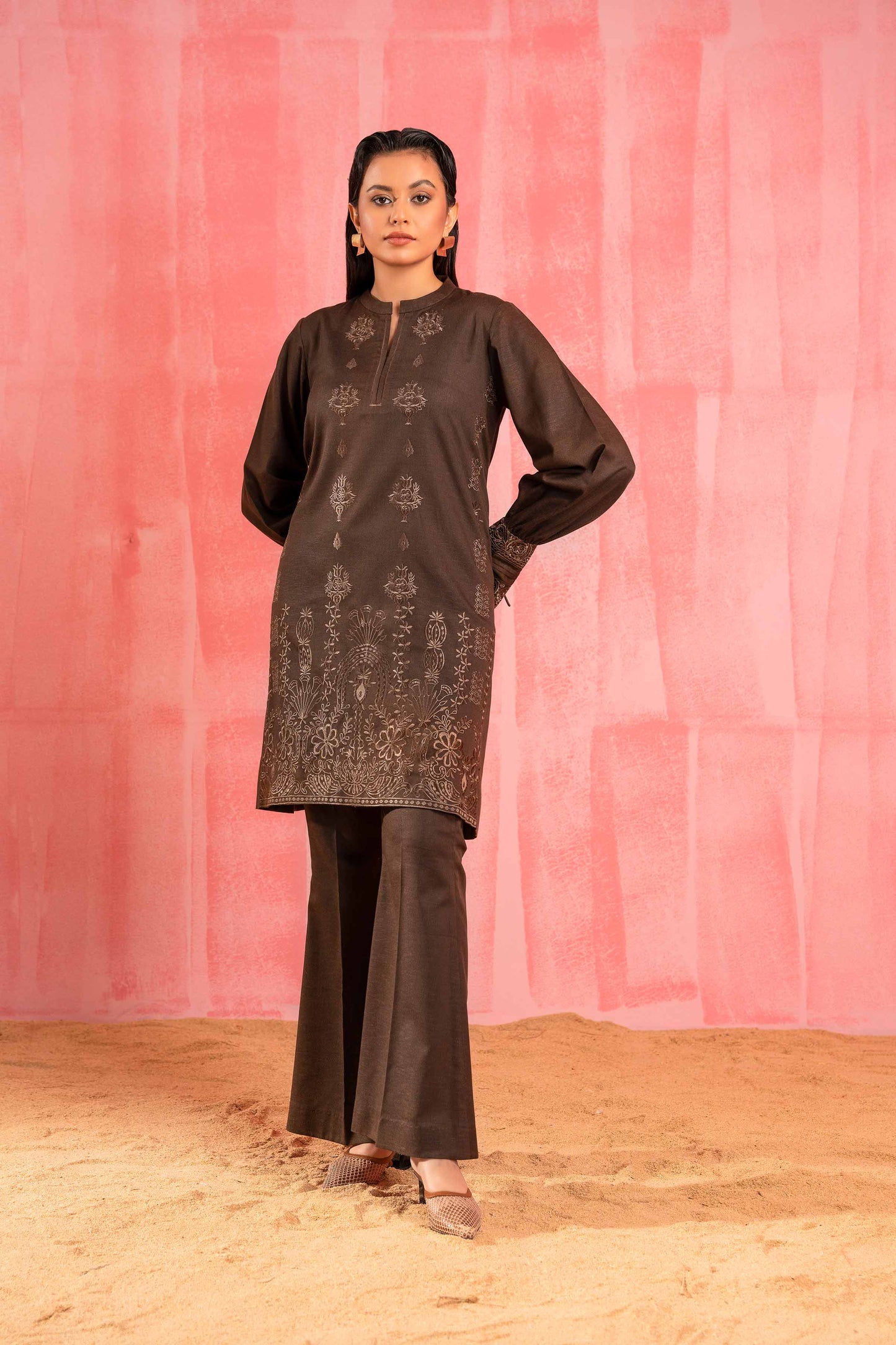 Nishat Linen - 2 Piece - Dyed Embroidered Suit - 42303252