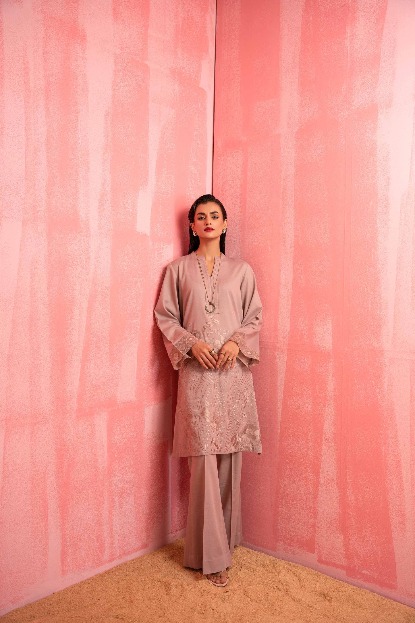 Nishat Linen - 2 Piece - Dyed Embroidered Suit - 42303254