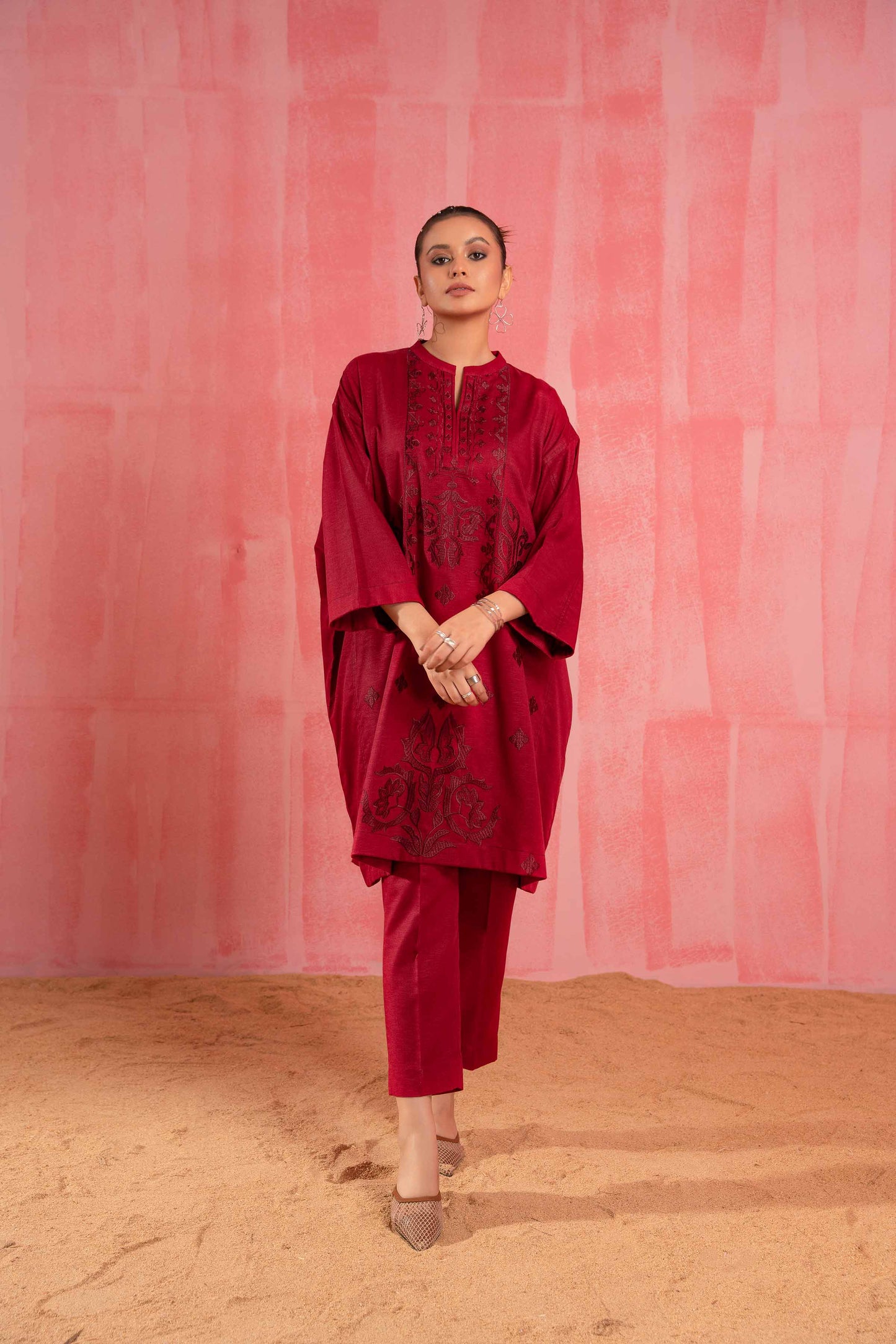 Nishat Linen - 2 Piece - Dyed Embroidered Suit - 42303255