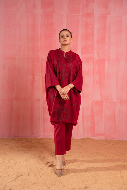 Nishat Linen - 2 Piece - Dyed Embroidered Suit - 42303255