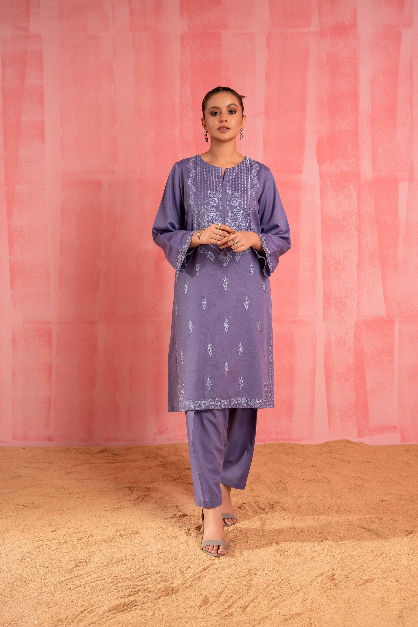 Nishat Linen - 2 Piece - Dyed Embroidered Suit - 42303256