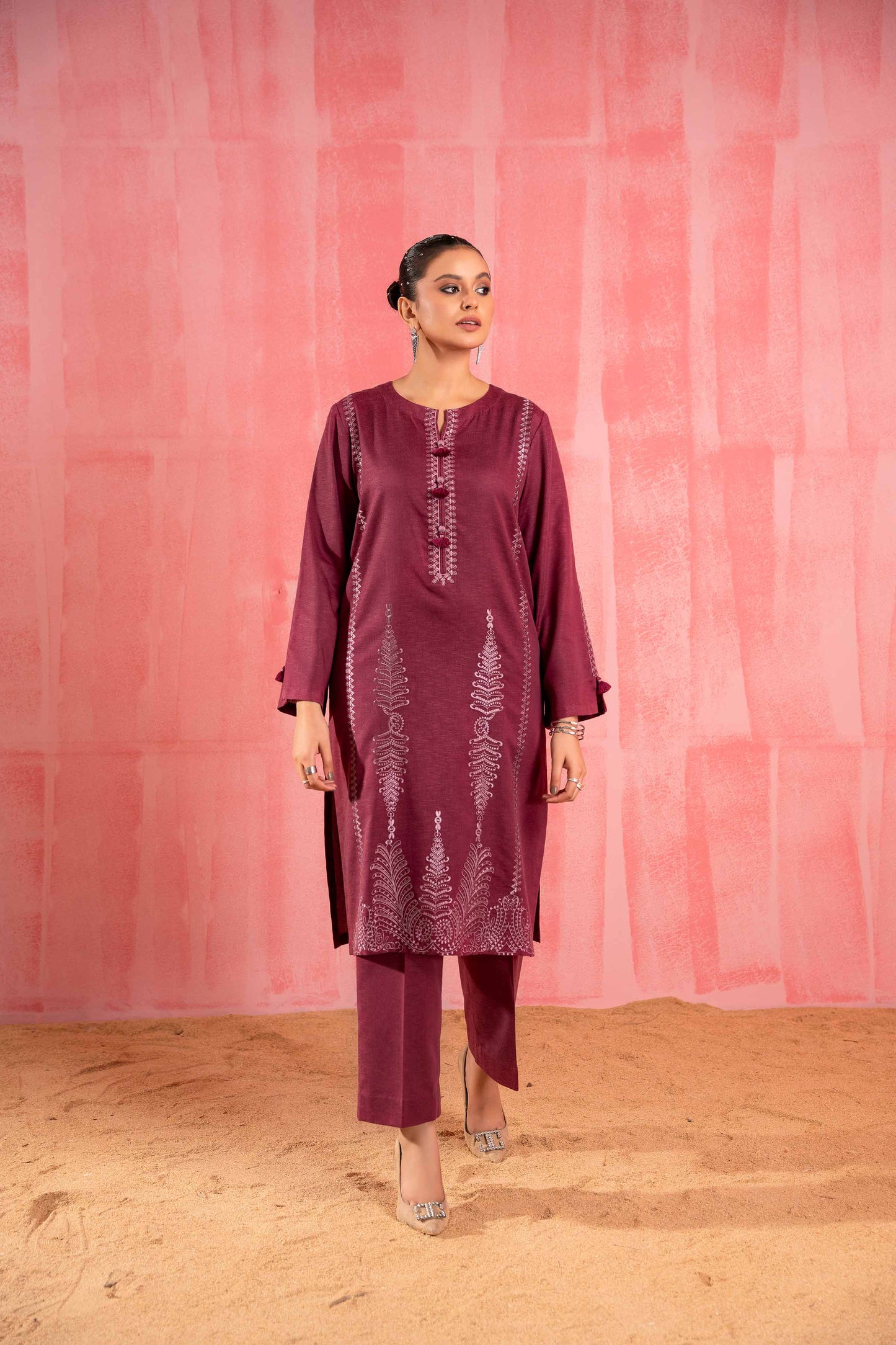 Nishat Linen - 2 Piece - Dyed Embroidered Suit - 42303257