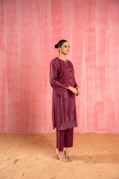 Nishat Linen - 2 Piece - Dyed Embroidered Suit - 42303257