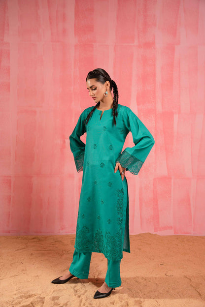 Nishat Linen - 2 Piece - Dyed Embroidered Suit - 42303258