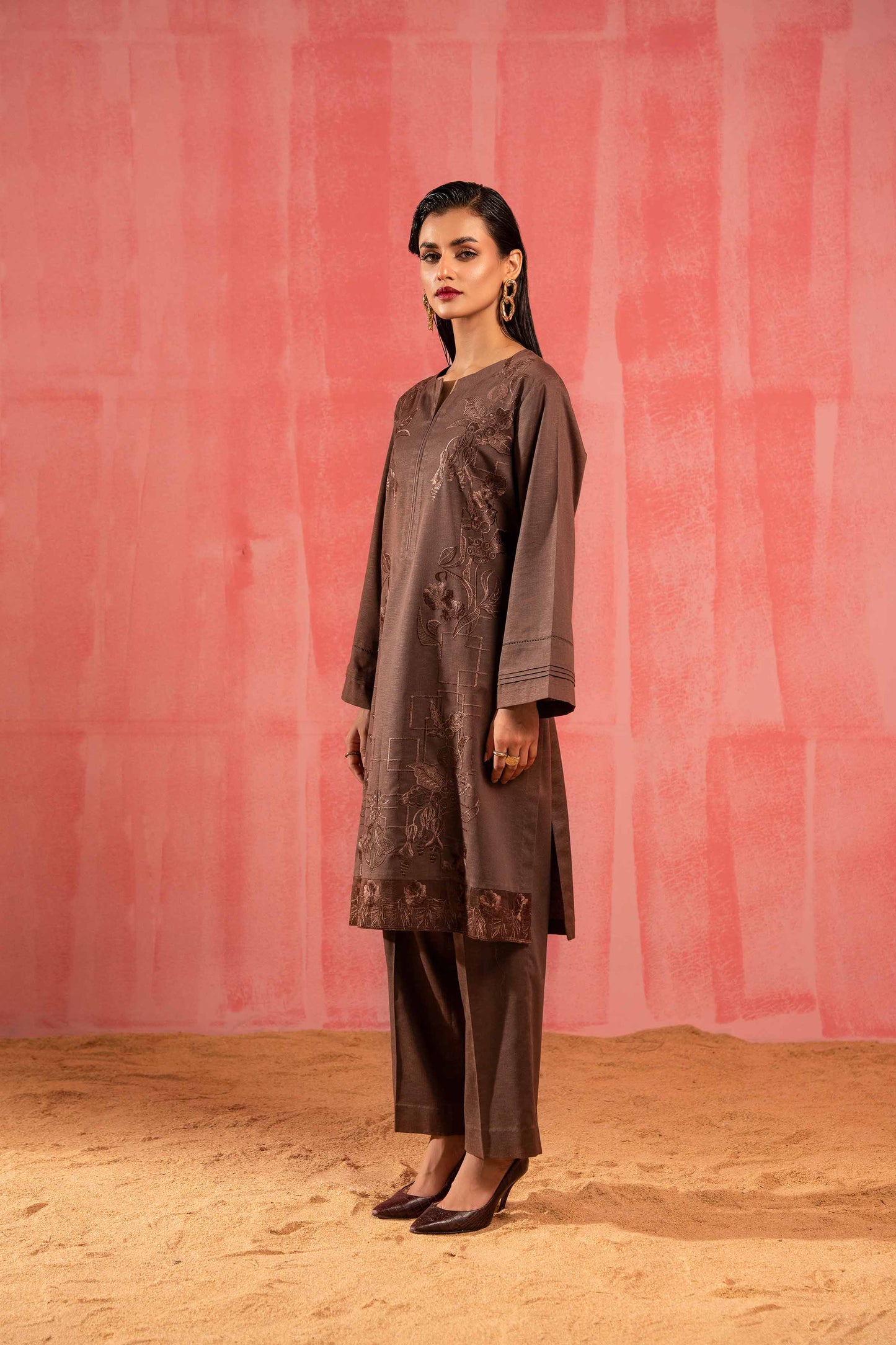 Nishat Linen - 2 Piece - Dyed Embroidered Suit - 42303259