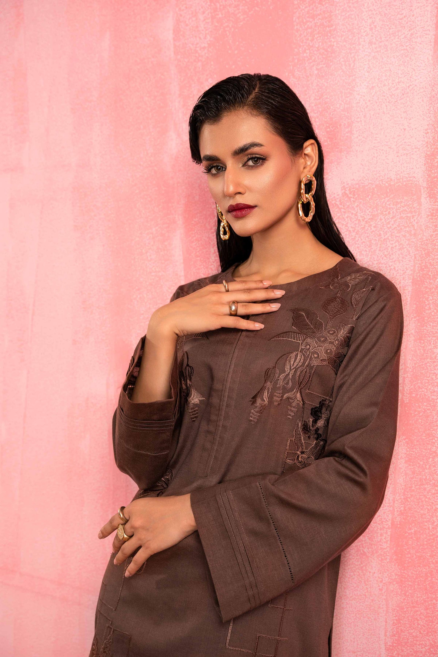 Nishat Linen - 2 Piece - Dyed Embroidered Suit - 42303259