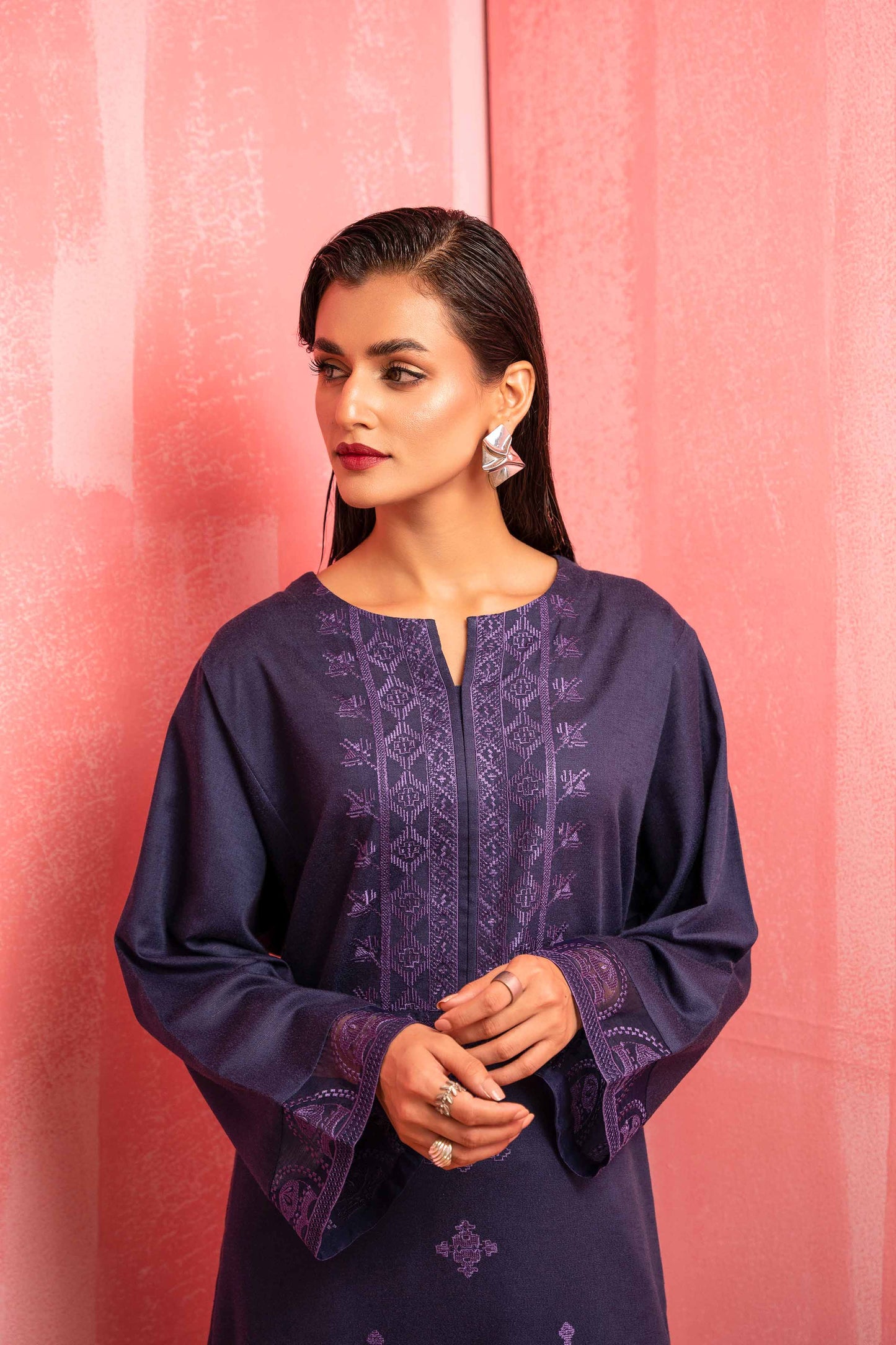 Nishat Linen - 2 Piece - Dyed Embroidered Suit - 42303260