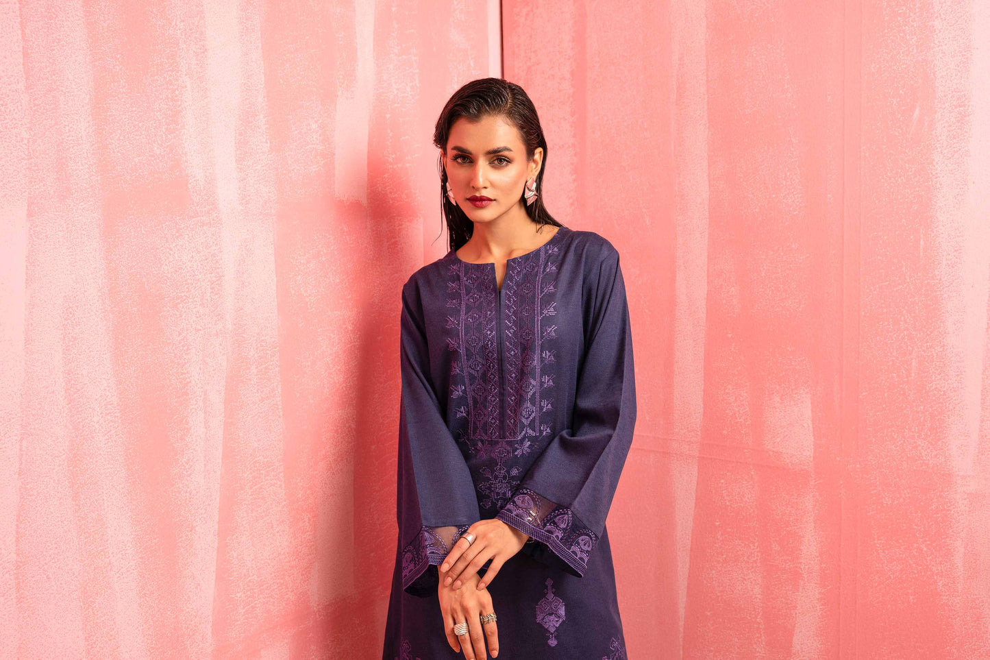 Nishat Linen - 2 Piece - Dyed Embroidered Suit - 42303260