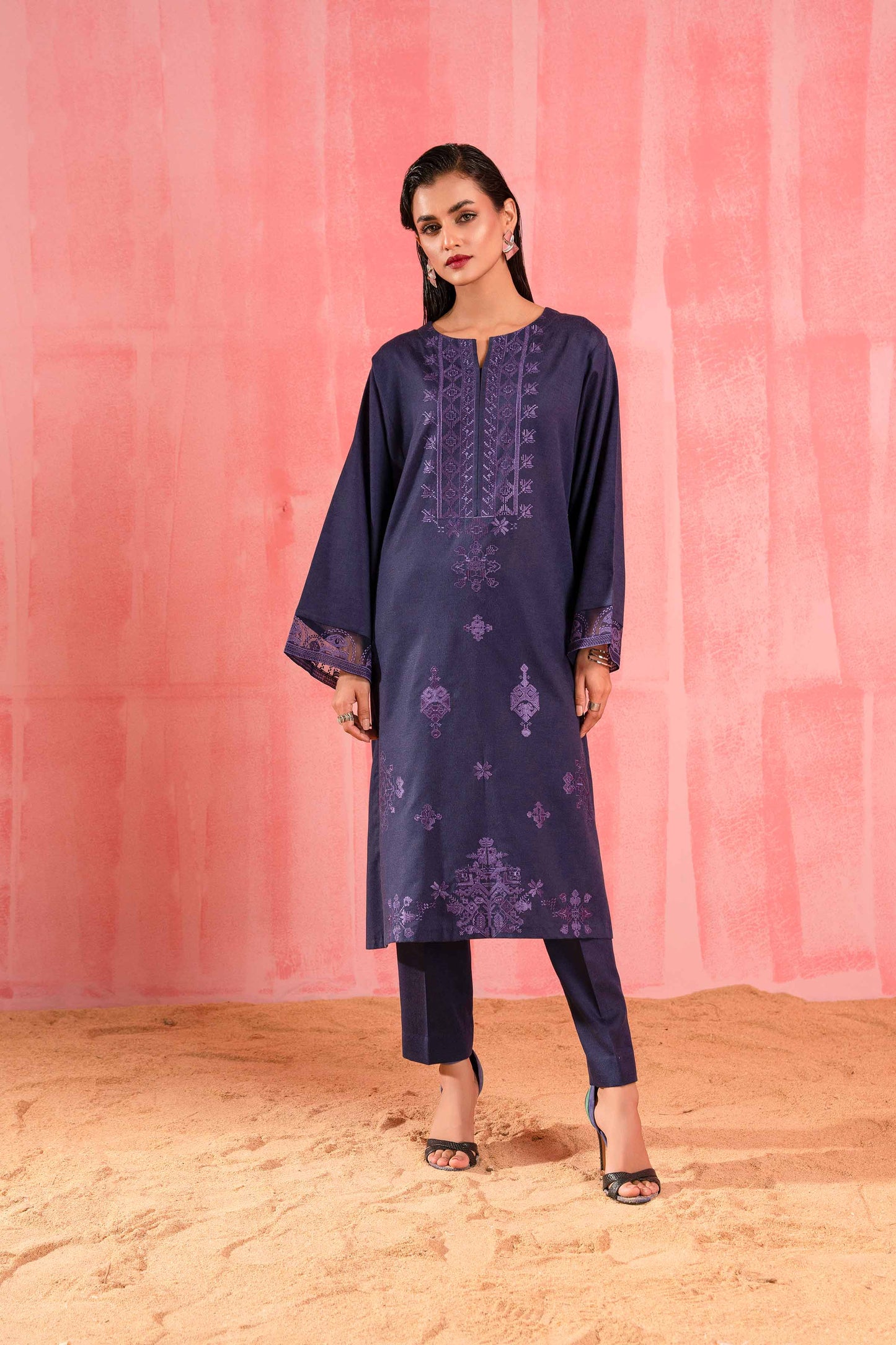 Nishat Linen - 2 Piece - Dyed Embroidered Suit - 42303260