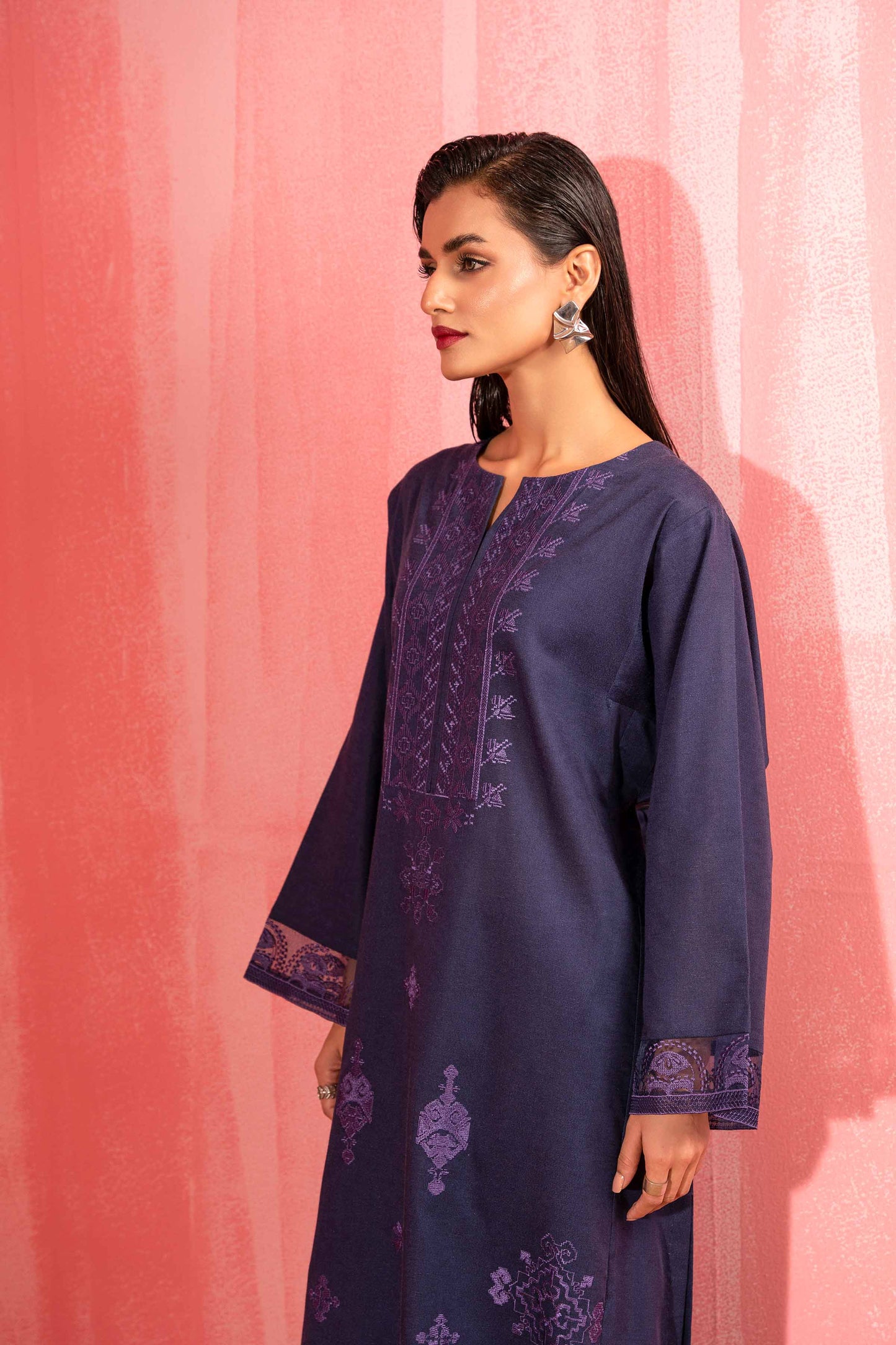 Nishat Linen - 2 Piece - Dyed Embroidered Suit - 42303260