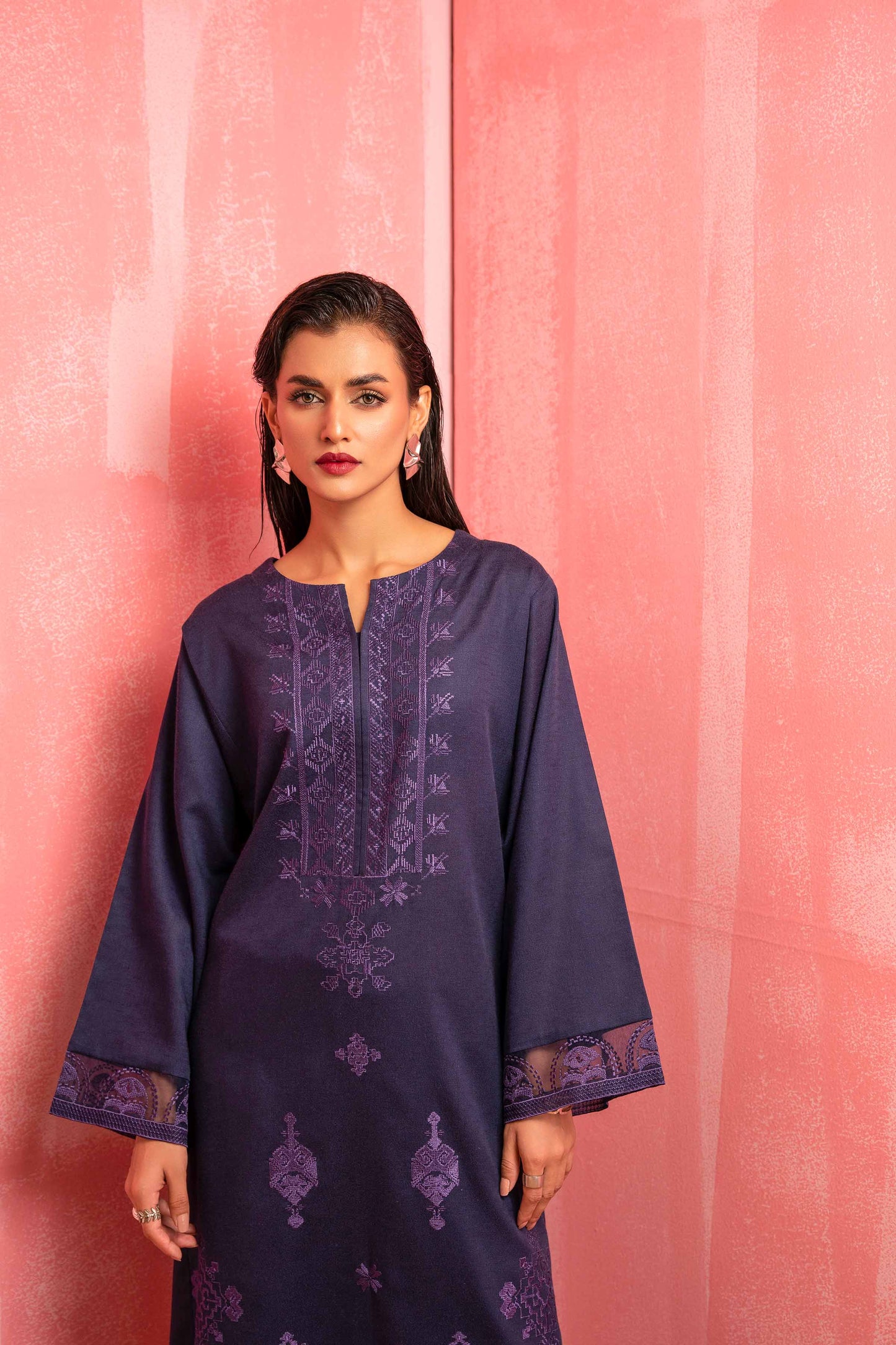 Nishat Linen - 2 Piece - Dyed Embroidered Suit - 42303260