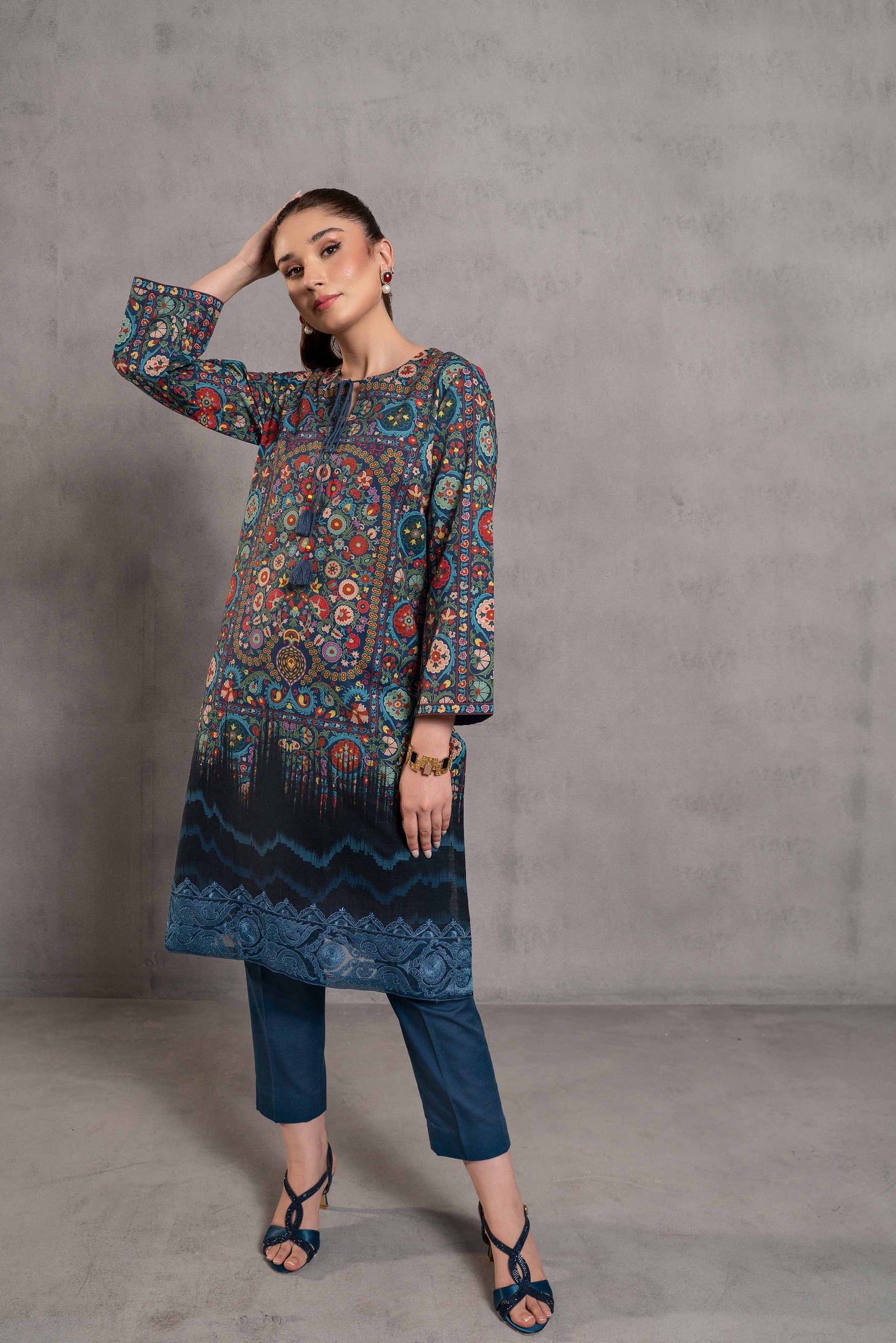 Nishat Linen - 2 Piece - Digital Printed Embroidered Suit - 42303291