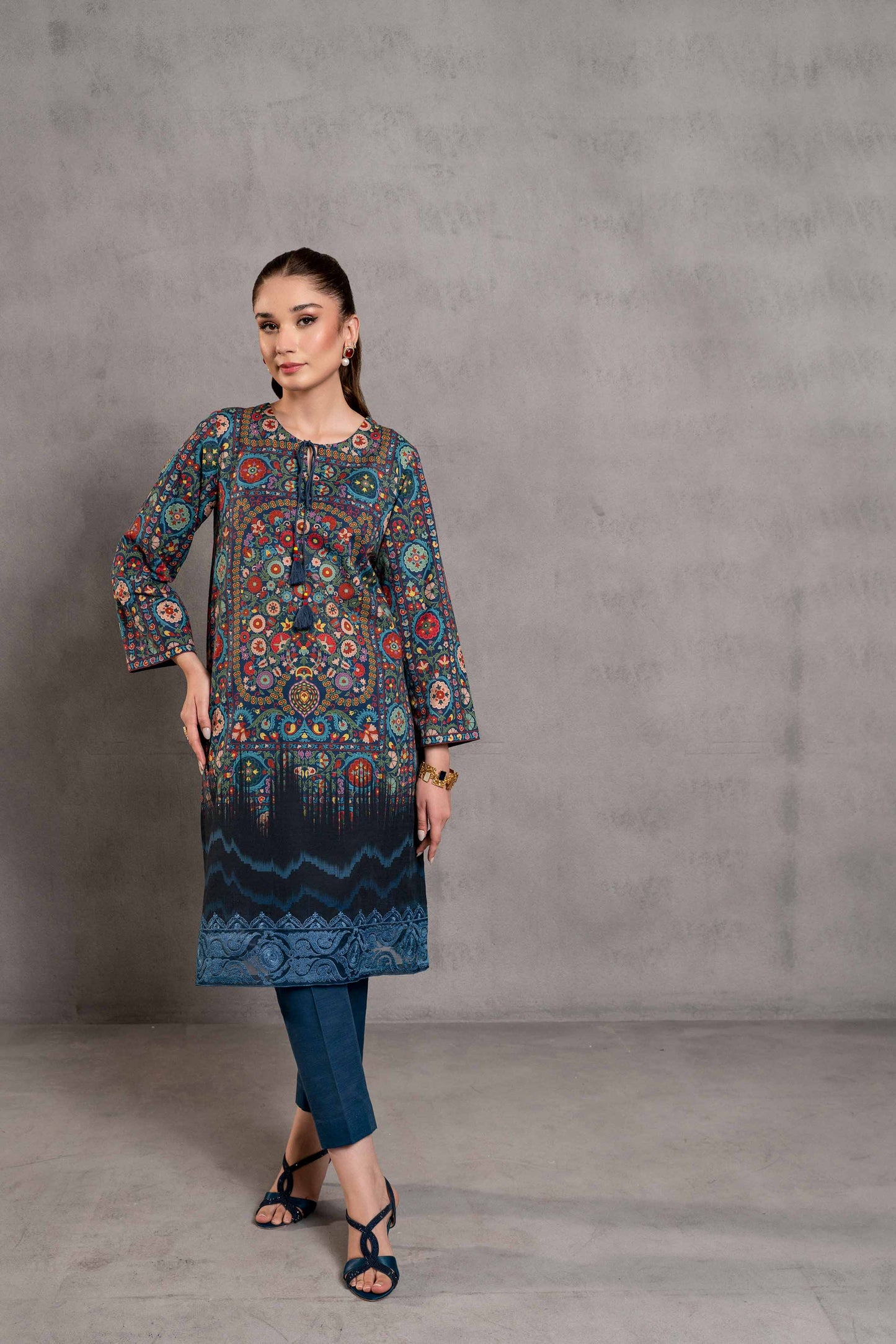 Nishat Linen - 2 Piece - Digital Printed Embroidered Suit - 42303291